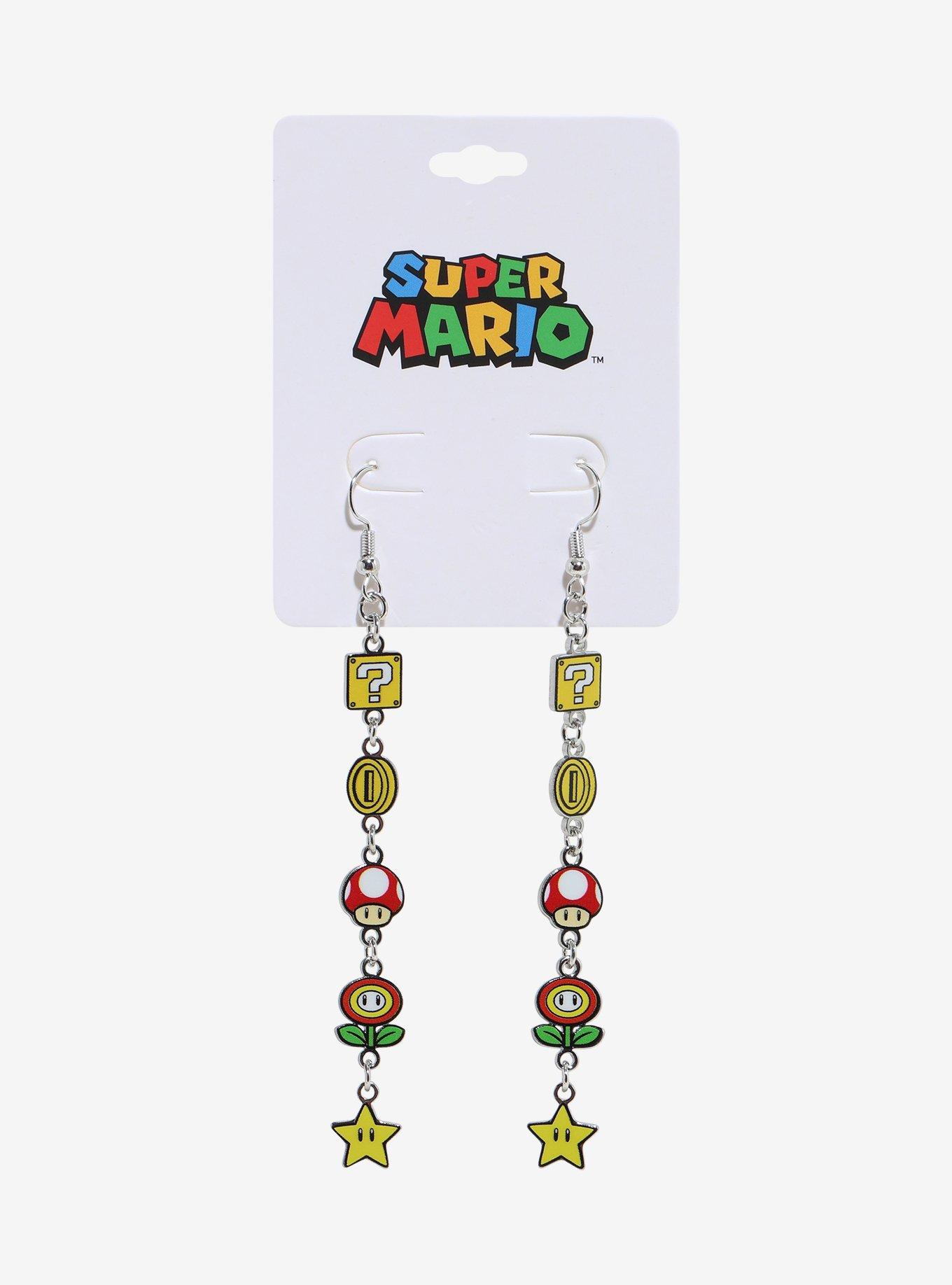 Super Mario Bros. Items Drop Earrings