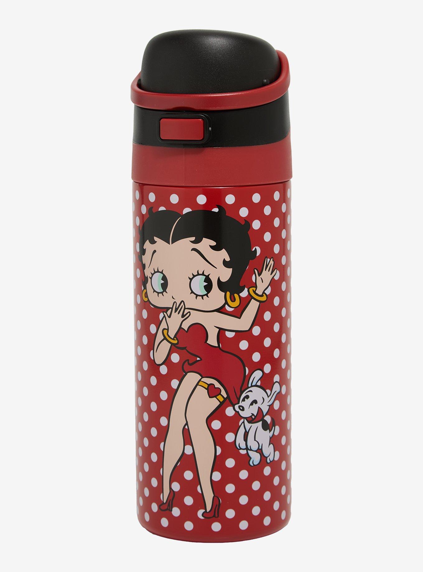 Betty Boop Polka Dot Stainless Steel Flip-Top Water Bottle | Hot Topic