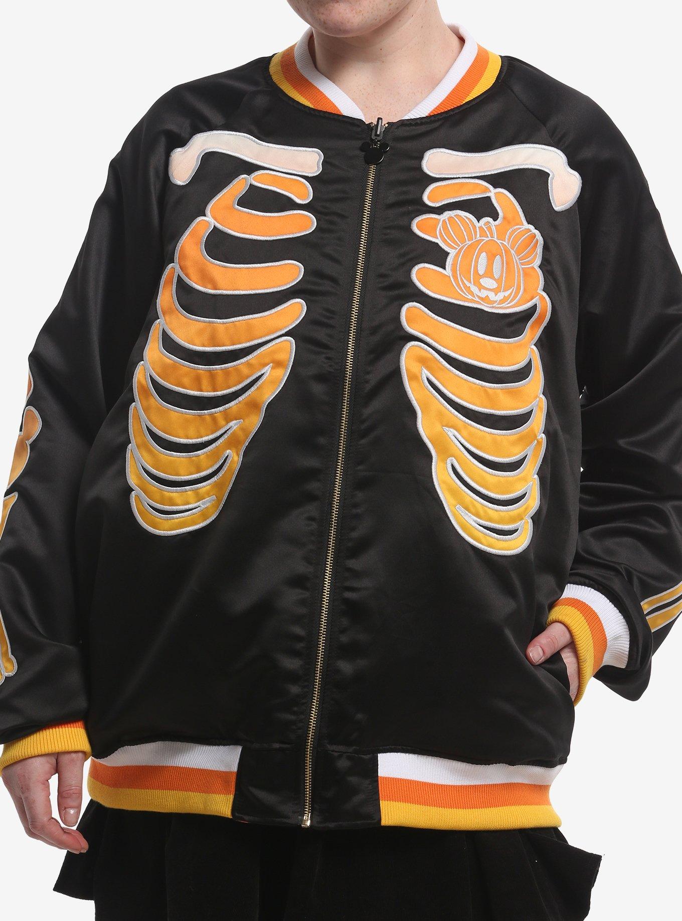 Her Universe Disney Halloween Glow-In-The-Dark Reversible Girls Varsity Jacket Plus Size, , hi-res