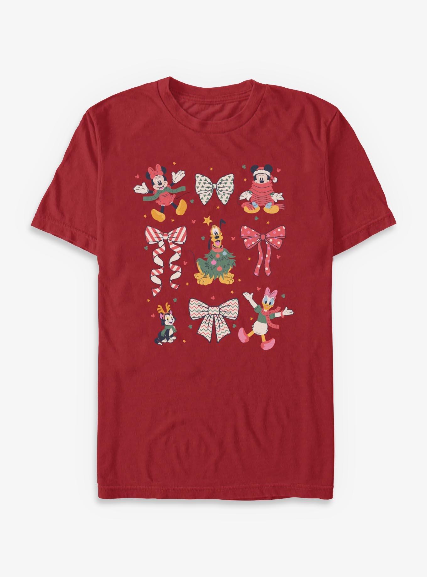 Disney Mickey Mouse Disney Christmas Bows T-Shirt