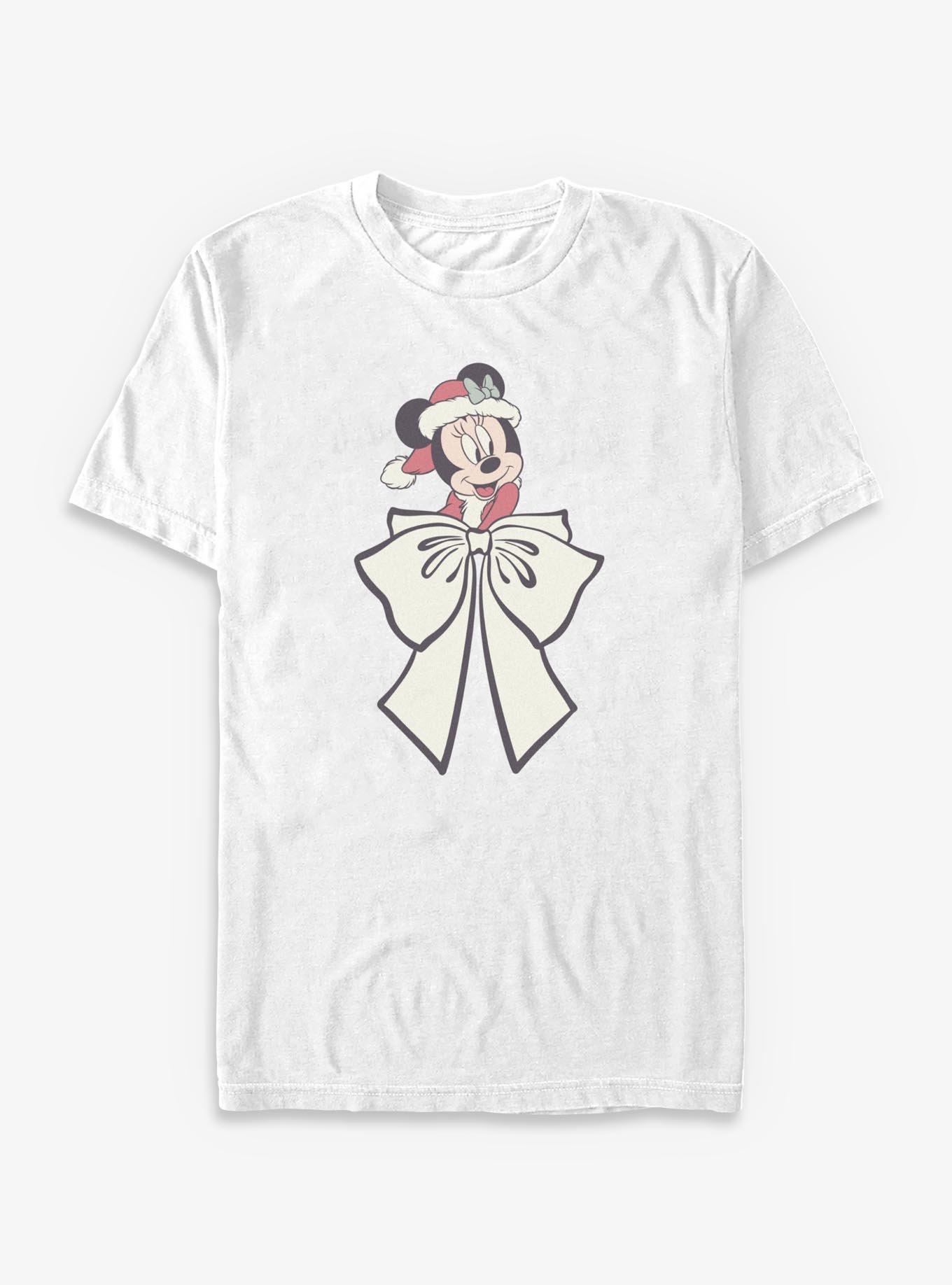 Disney Minnie Mouse Mrs. Claus Bow T-Shirt, , hi-res