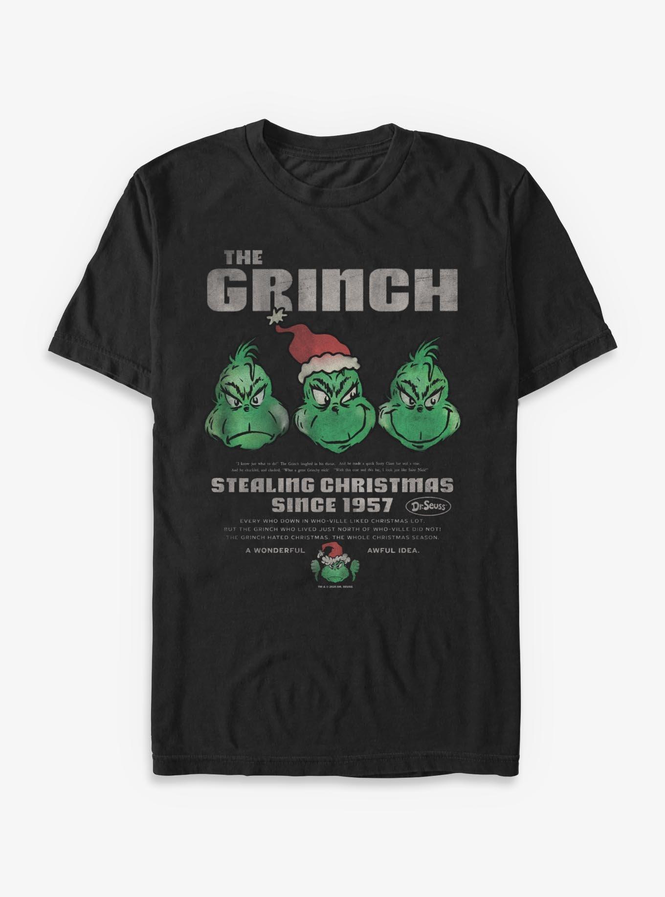 Dr. Seuss How The Grinch Stole Christmas Stealing Christmas Since 1957 T-Shirt, , hi-res