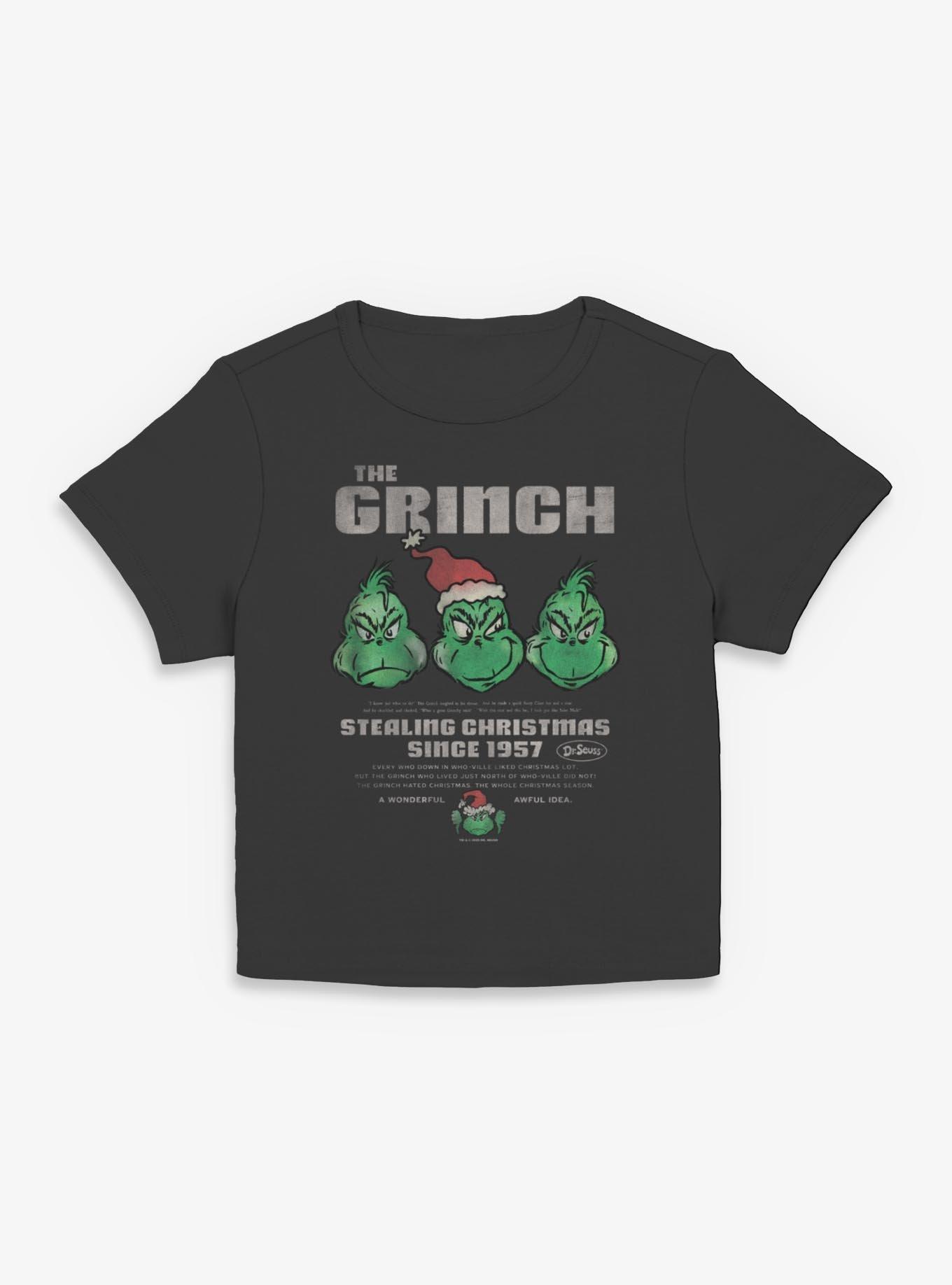 Dr. Seuss How The Grinch Stole Christmas Stealing Christmas Since 1957 Girls Baby Tee, , hi-res