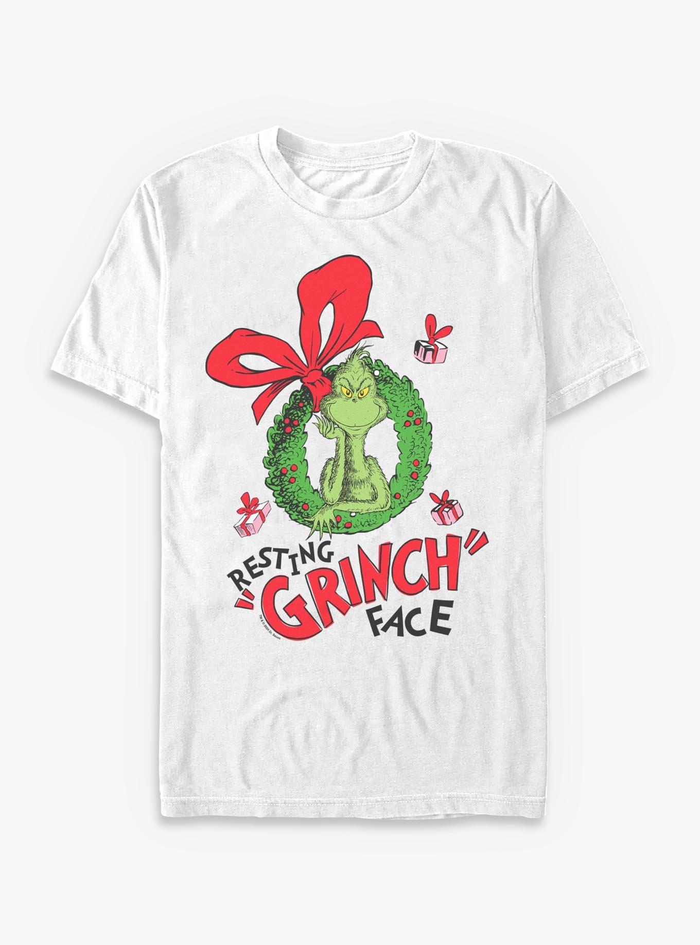 Dr. Seuss How The Grinch Stole Christmas Resting Grinch Face T-Shirt, , hi-res