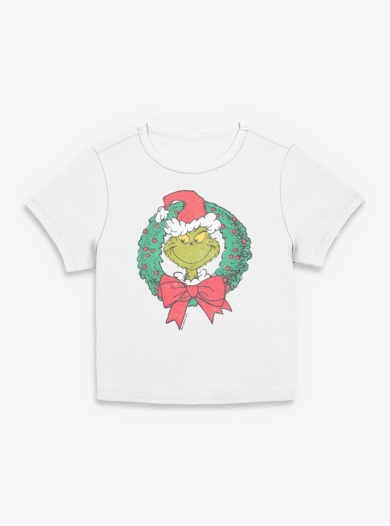 Dr. Seuss How The Grinch Stole Christmas Grinch Wreath Girls Baby Tee, , hi-res