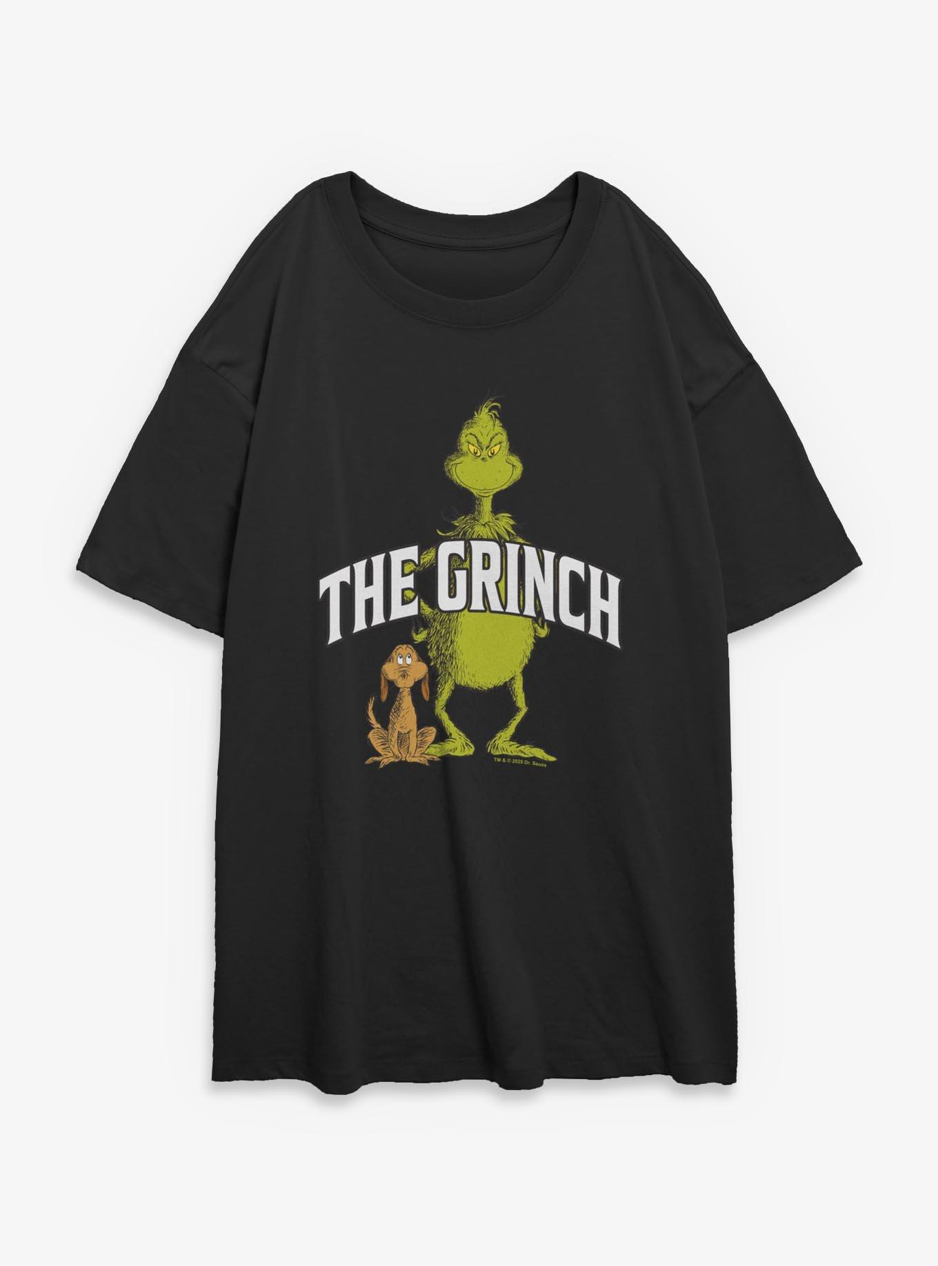Dr. Seuss How The Grinch Stole Christmas Grinch And Max Girls Oversized T-Shirt, , hi-res