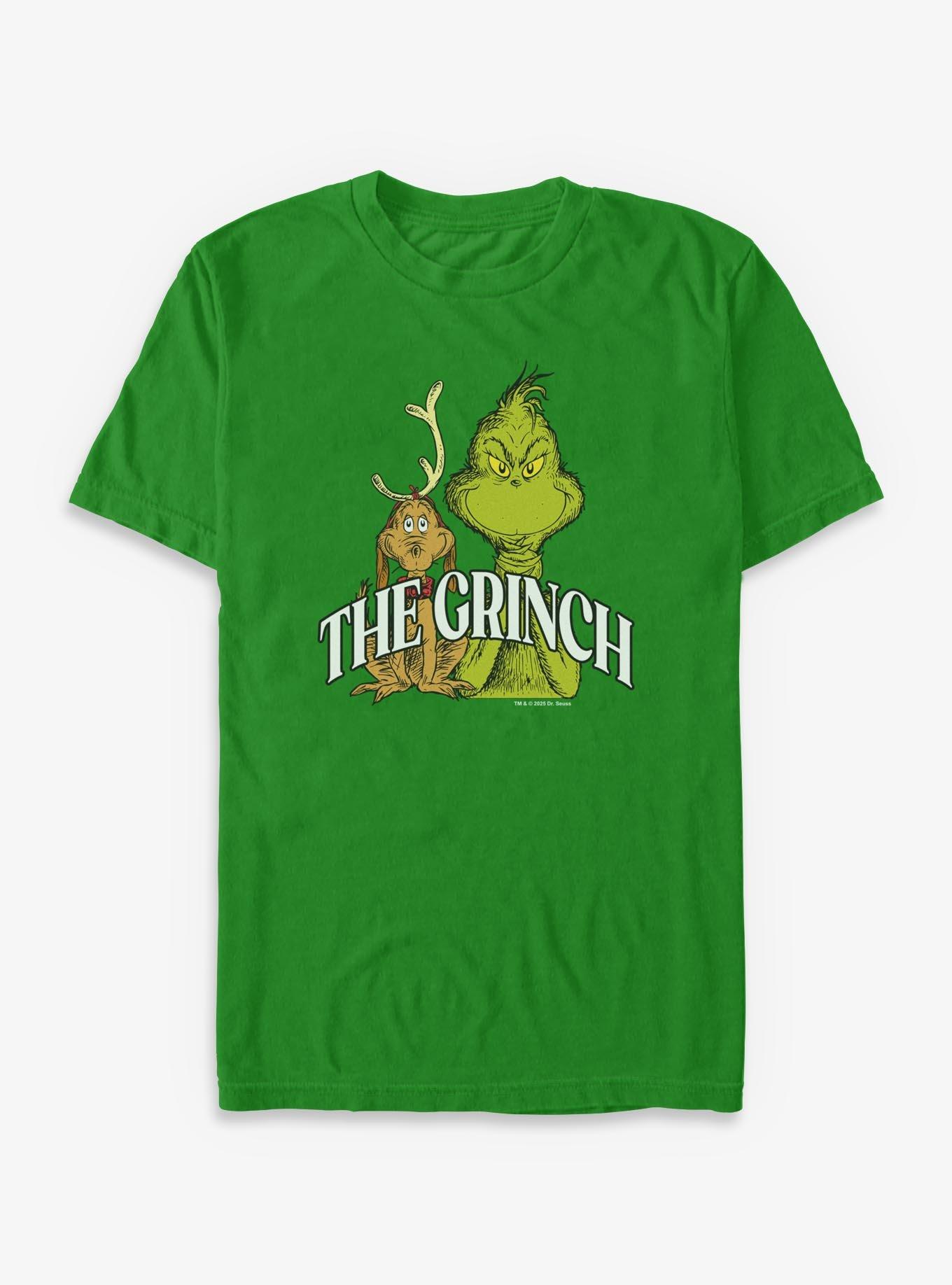 Dr. Seuss How The Grinch Stole Christmas Grinch And Max T-Shirt