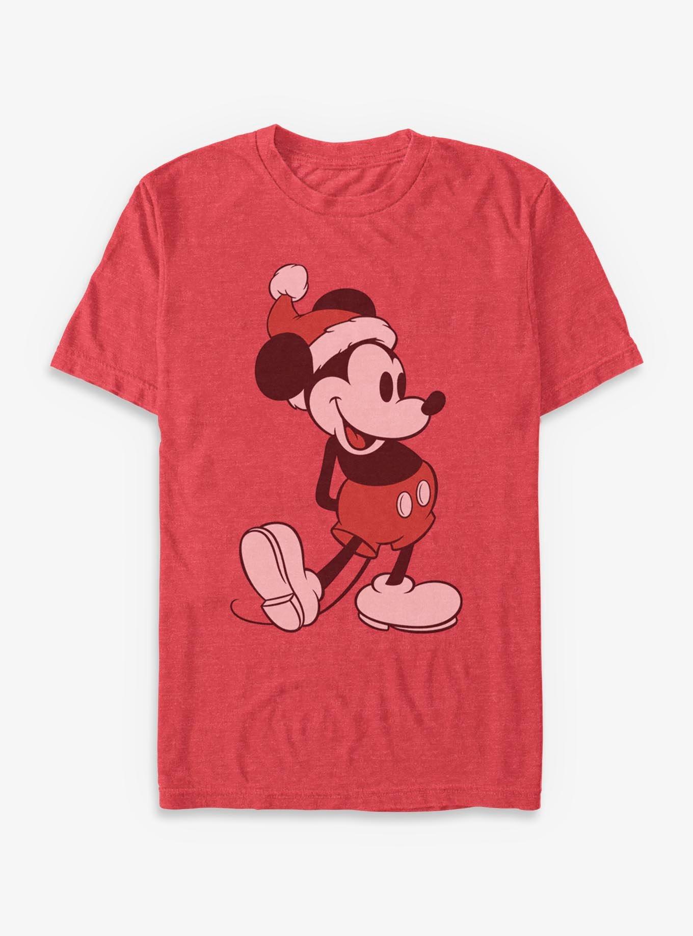 Disney Mickey Mouse Classic Mickey In Santa Hat T-Shirt