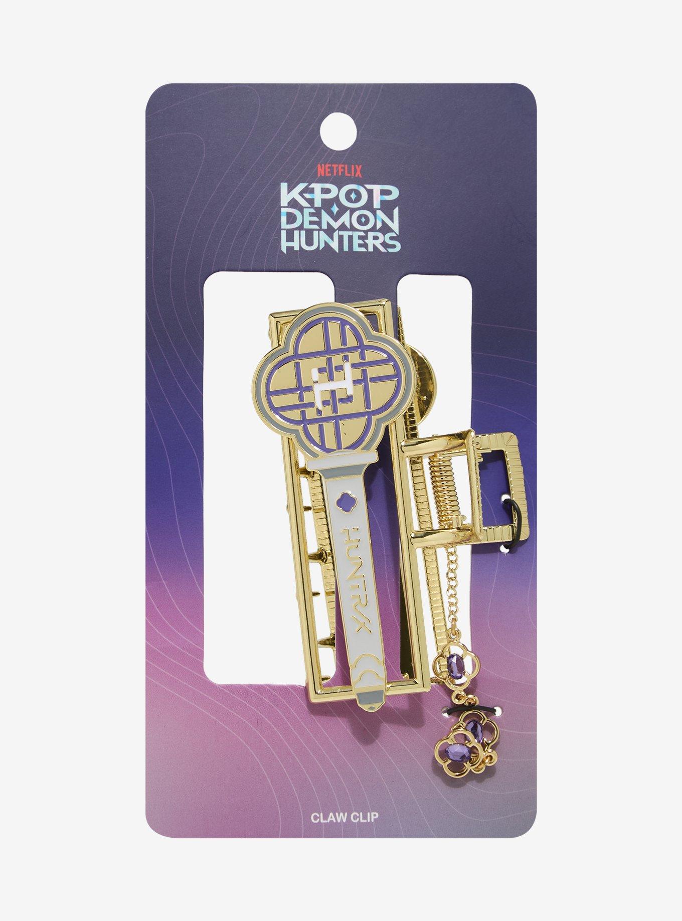 KPop Demon Hunters HUNTR/X Light Stick Metal Claw Clip with Charm