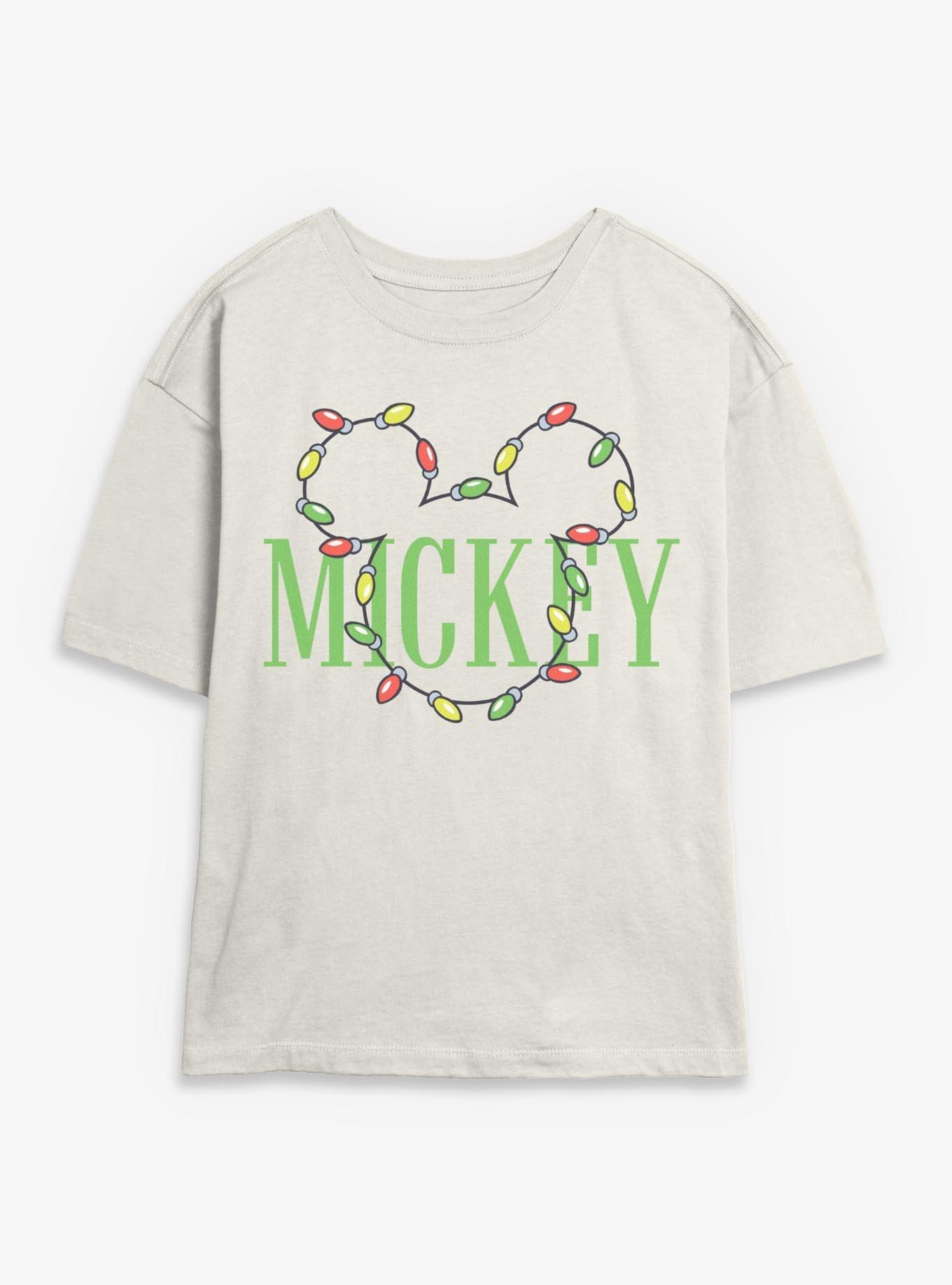 Disney Mickey Mouse Christmas Lights Girls Skimmer T-Shirt