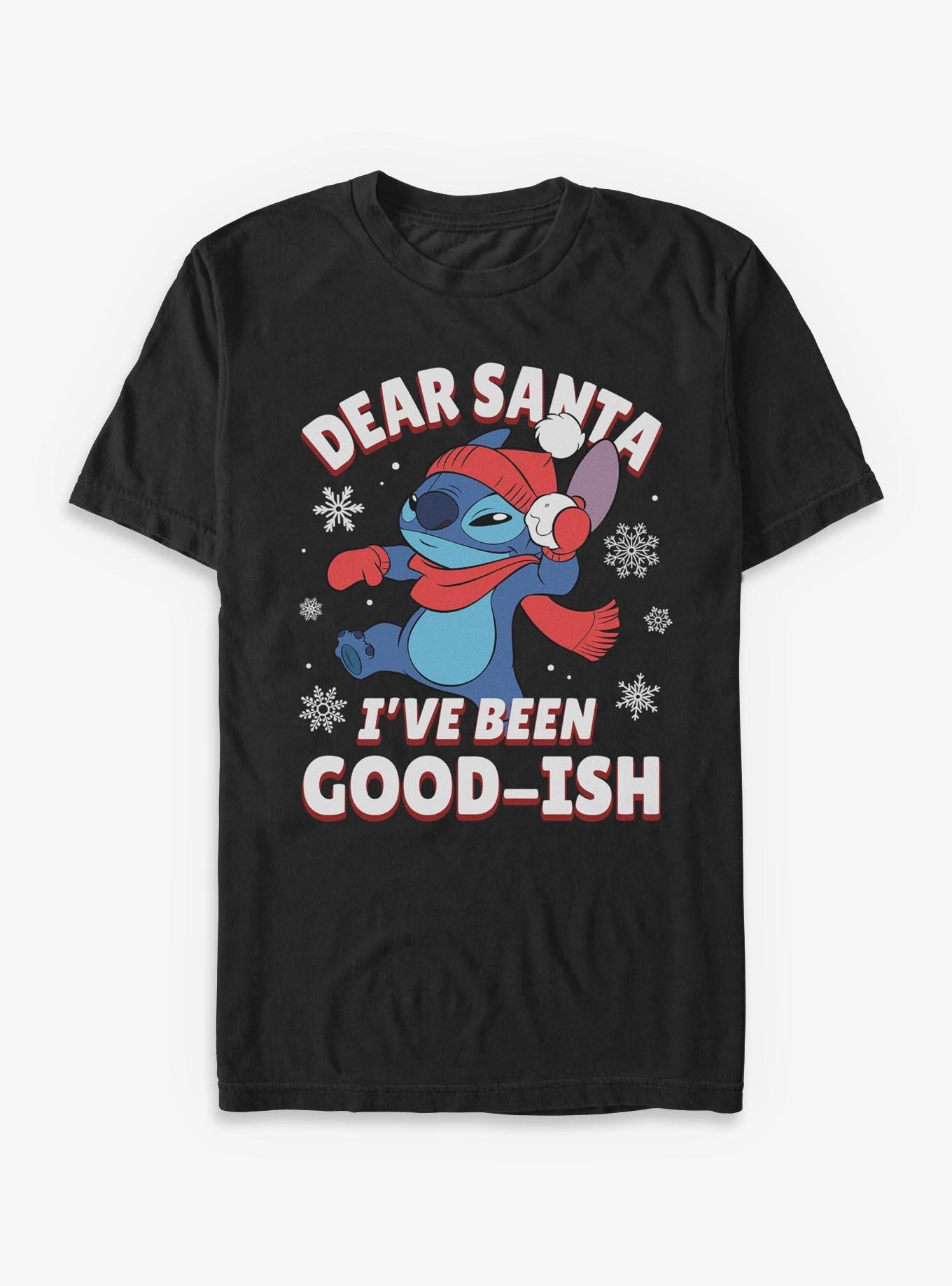 Disney Lilo & Stitch Dear Santa I've Been Good-Ish Stitch T-Shirt