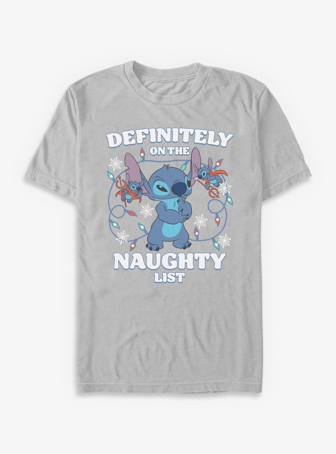 Disney Lilo & Stitch Definitely On The Naughy Listy Stitch T-Shirt, , hi-res