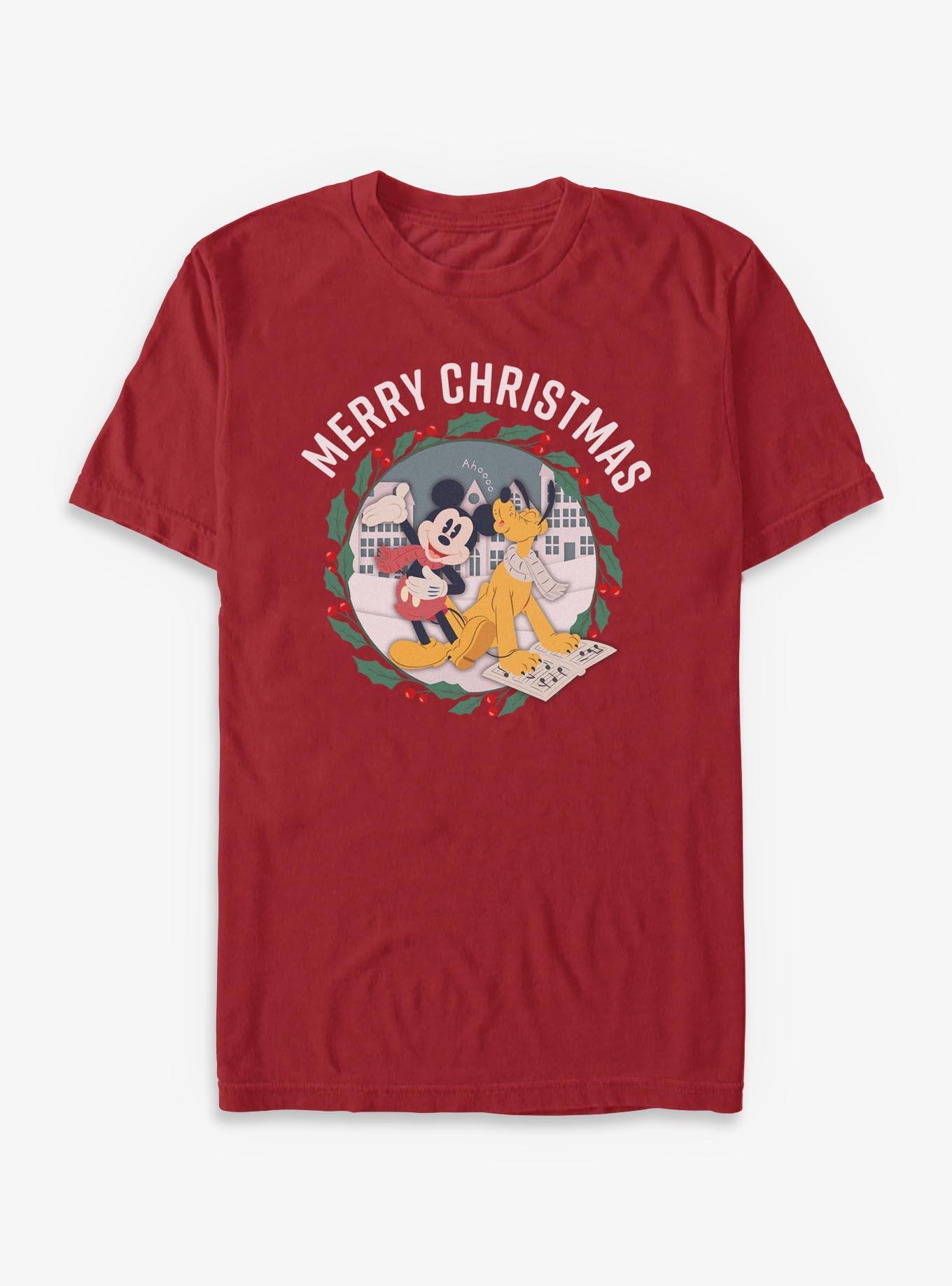 Disney Mickey Mouse & Pluto Christmas T-Shirt, , hi-res