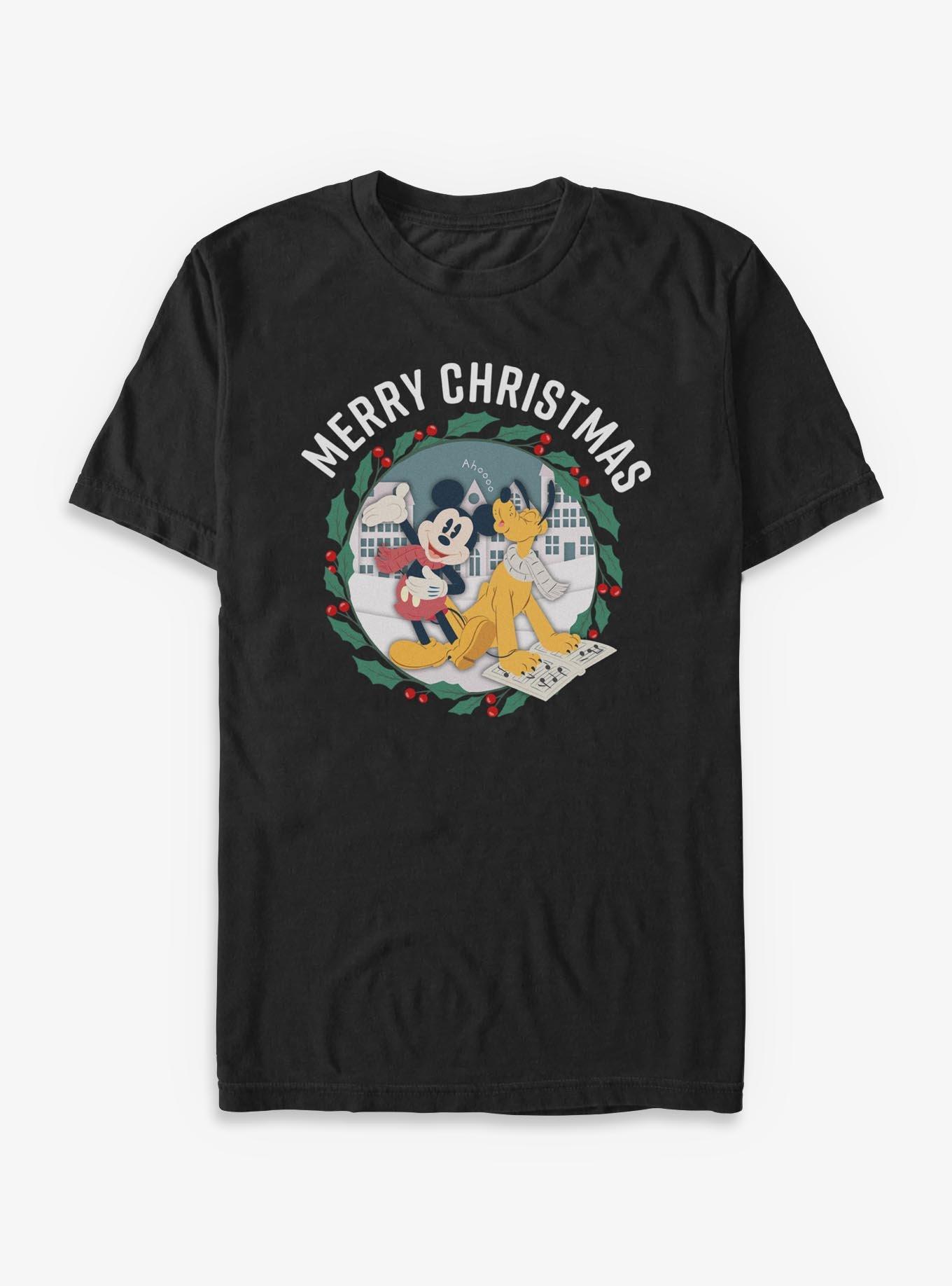 Disney Mickey Mouse & Pluto Christmas T-Shirt