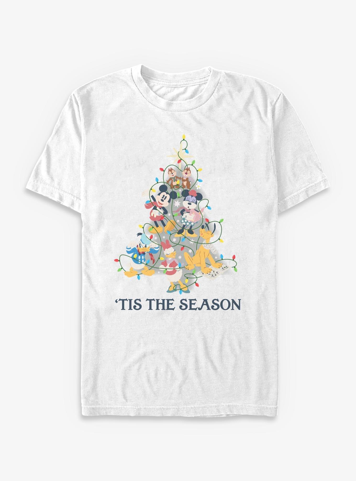 Disney Mickey Mouse Tis The Season Character Christmas Tree T-Shirt
