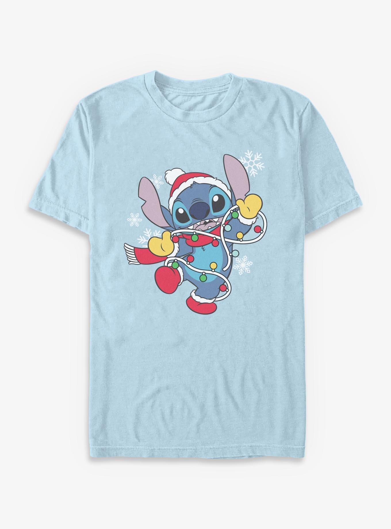 Disney Lilo & Stitch Tangled In Holiday Lights T-Shirt