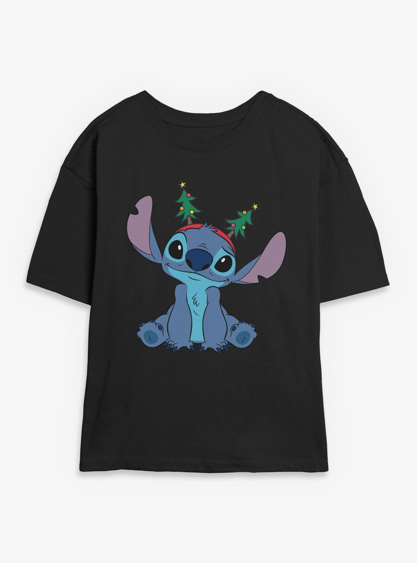 Disney Lilo & Stitch Stitch Christmas Tree Headband Girls Skimmer T-Shirt, , hi-res