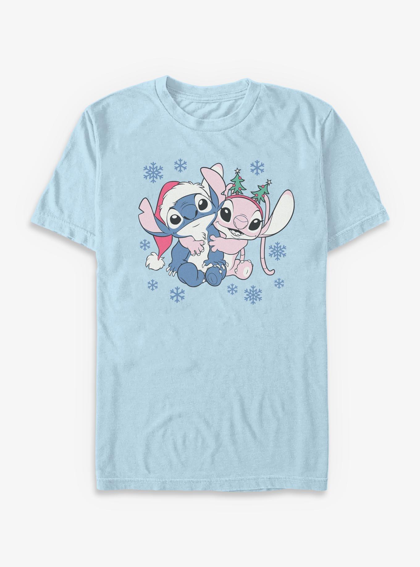 Disney Lilo & Stitch Stitch Angel Snow Hug T-Shirt, , hi-res