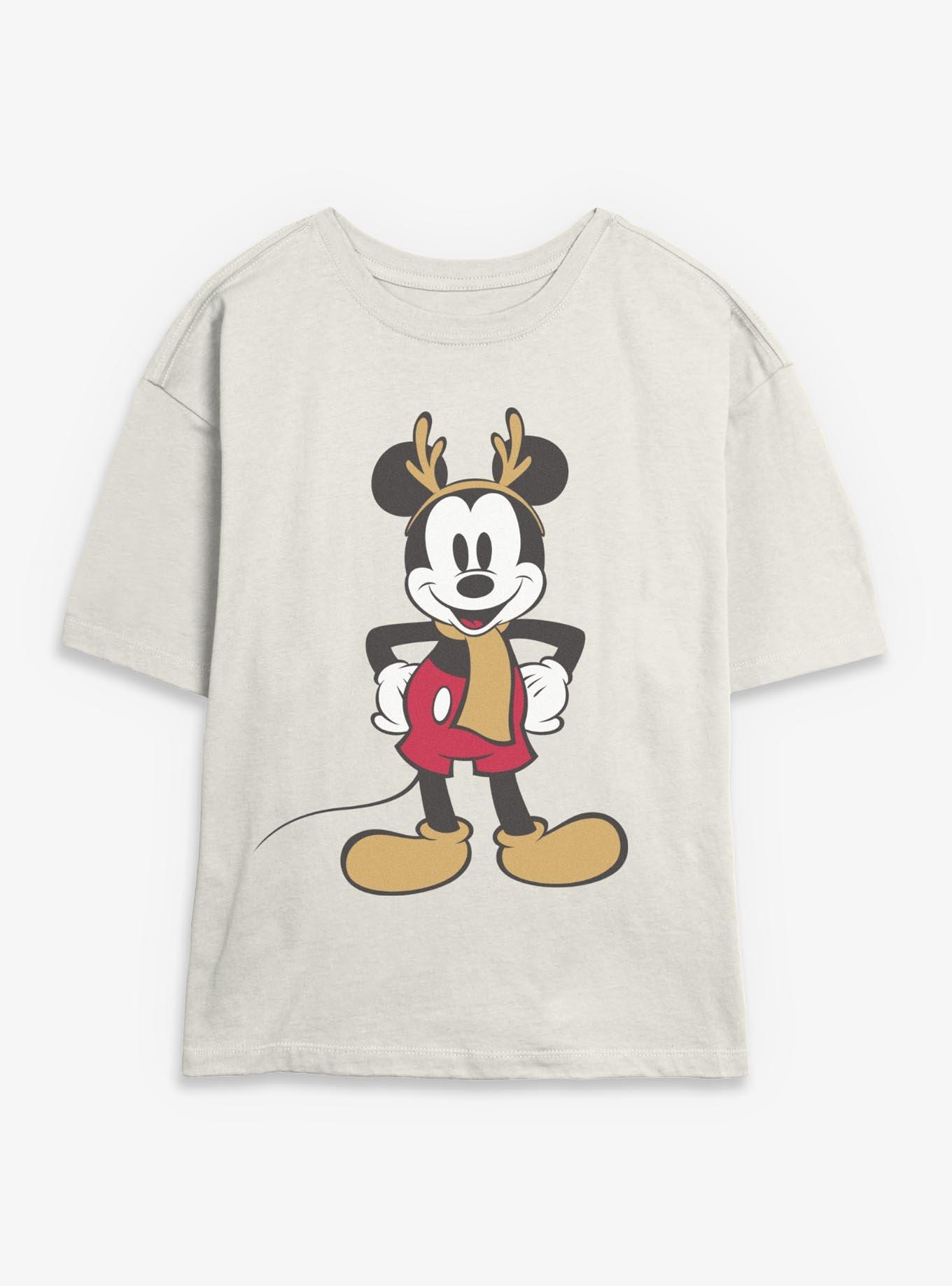 Disney Mickey Mouse Mickey Reindeer Ears Girls Skimmer T-Shirt
