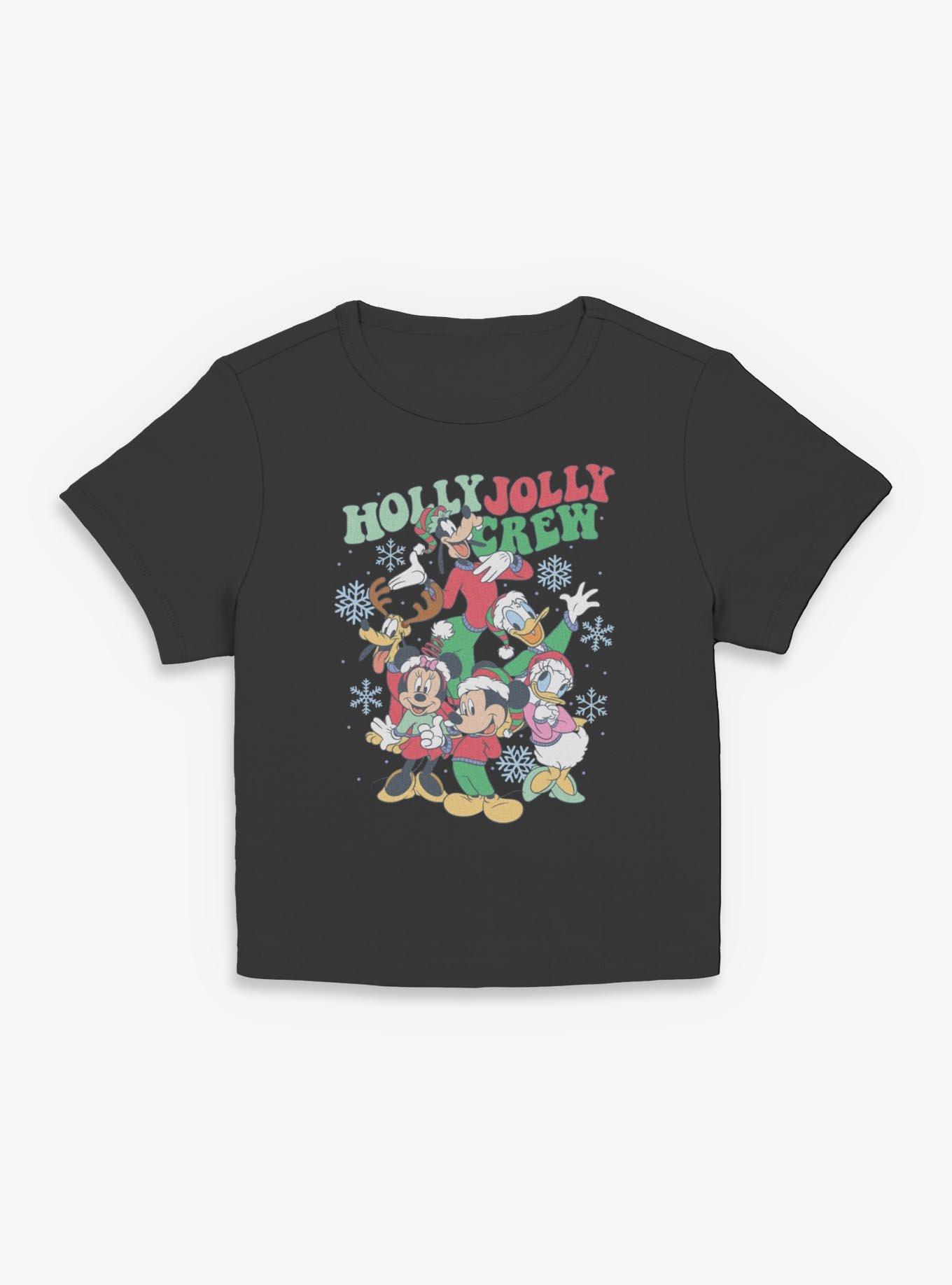 Disney Mickey Mouse Holly Jolly Crew Girls Baby Tee, , hi-res