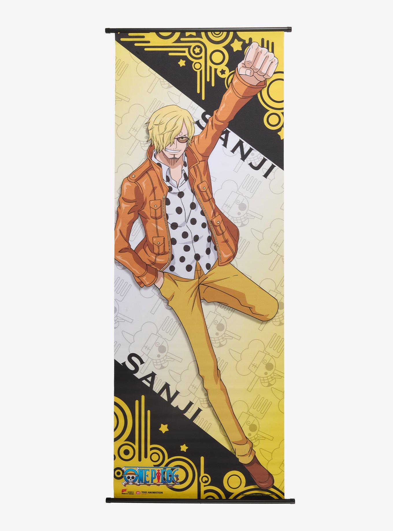 One Piece Sanji Jumbo Fabric Wall Scroll, , hi-res