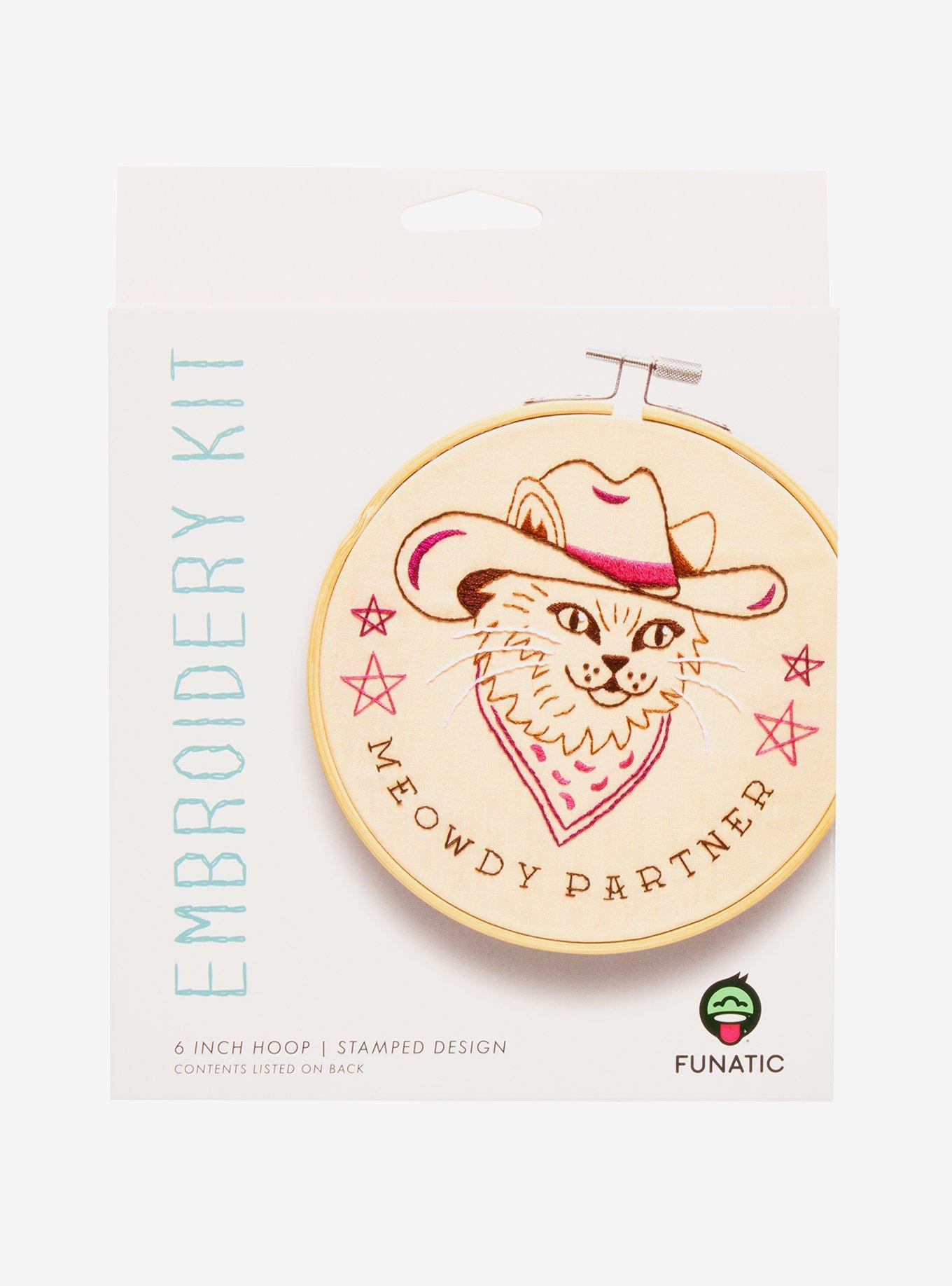 Cowboy Cat Embroidery Kit, , hi-res