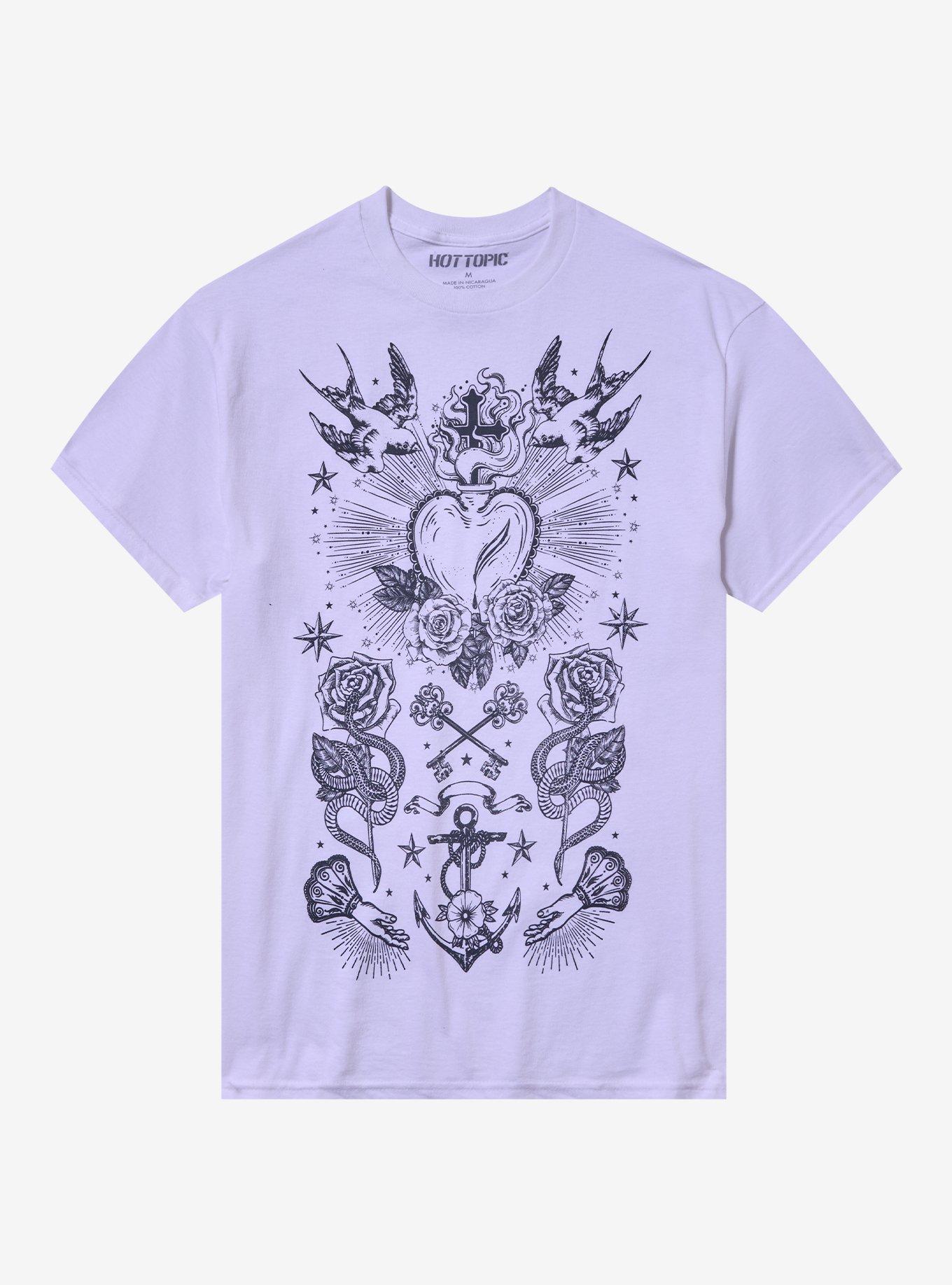 Sacred Heart Tattoo T-Shirt, , hi-res