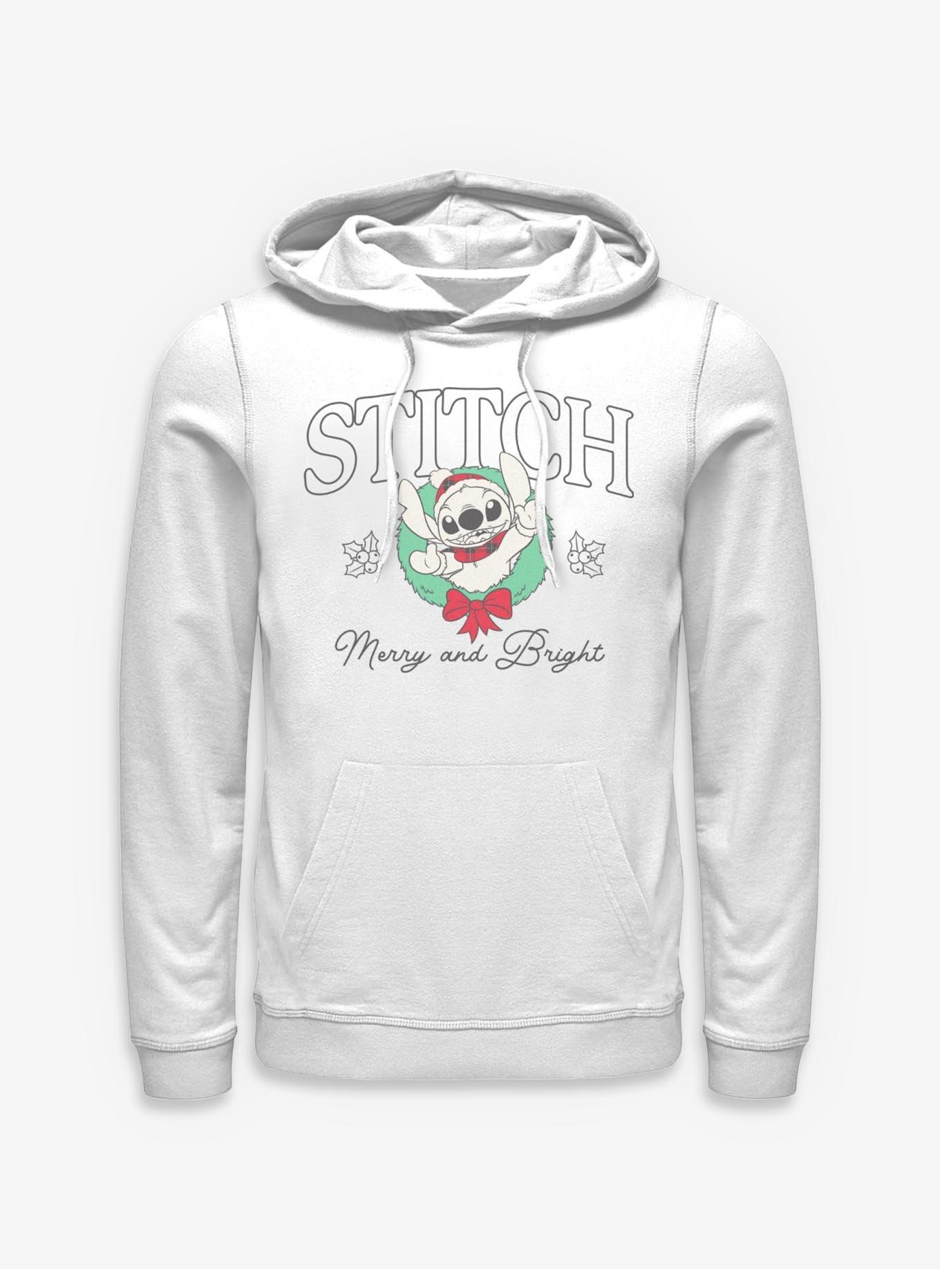 Disney Lilo & Stitch Stitch Holiday Wreath Merry & Bright Hoodie, , hi-res