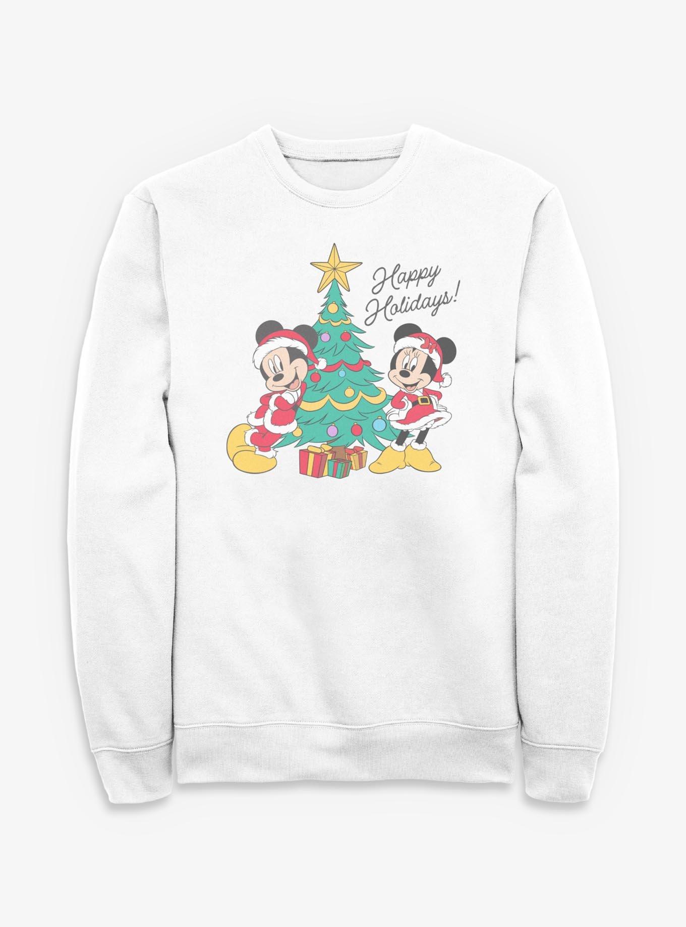 Disney Mickey Mouse Happy Holidays Minnie Mickey Sweatshirt, , hi-res