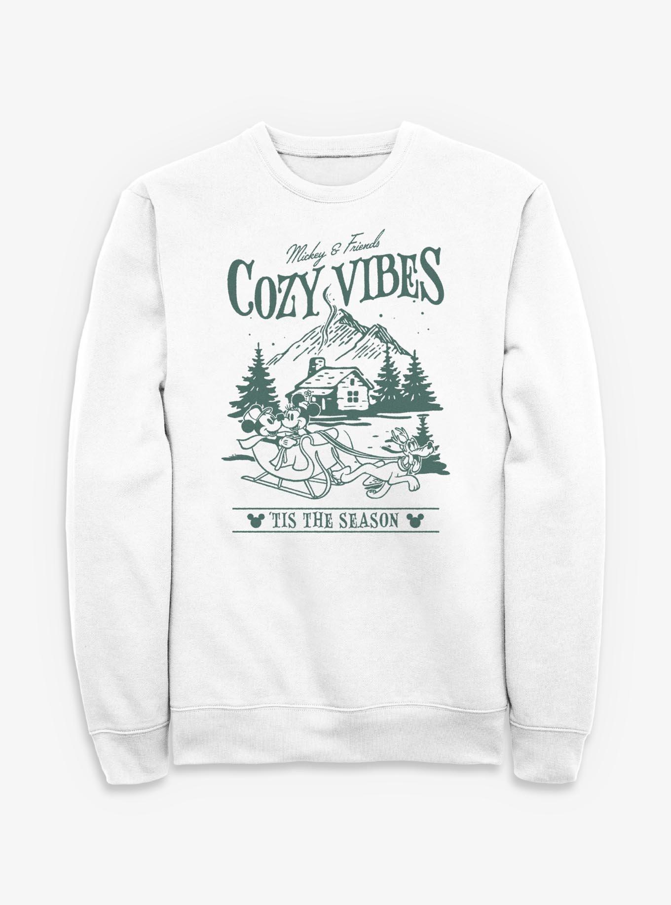 Disney Mickey Mouse Cozy Vibes Cabin Sleigh Ride Sweatshirt, , hi-res