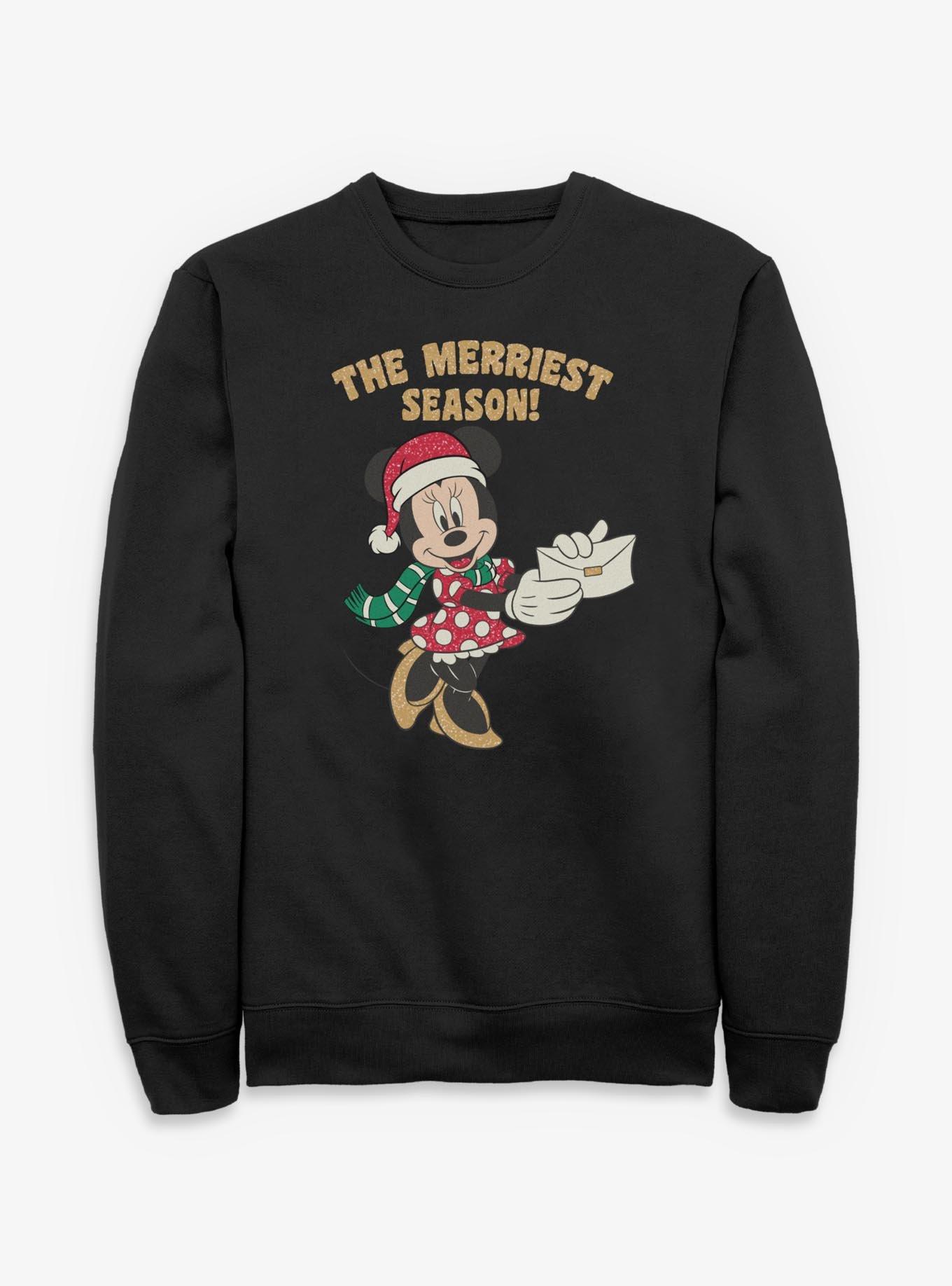 Disney Minnie Mouse The Merriest Season Sweatshirt, BLACK, hi-res