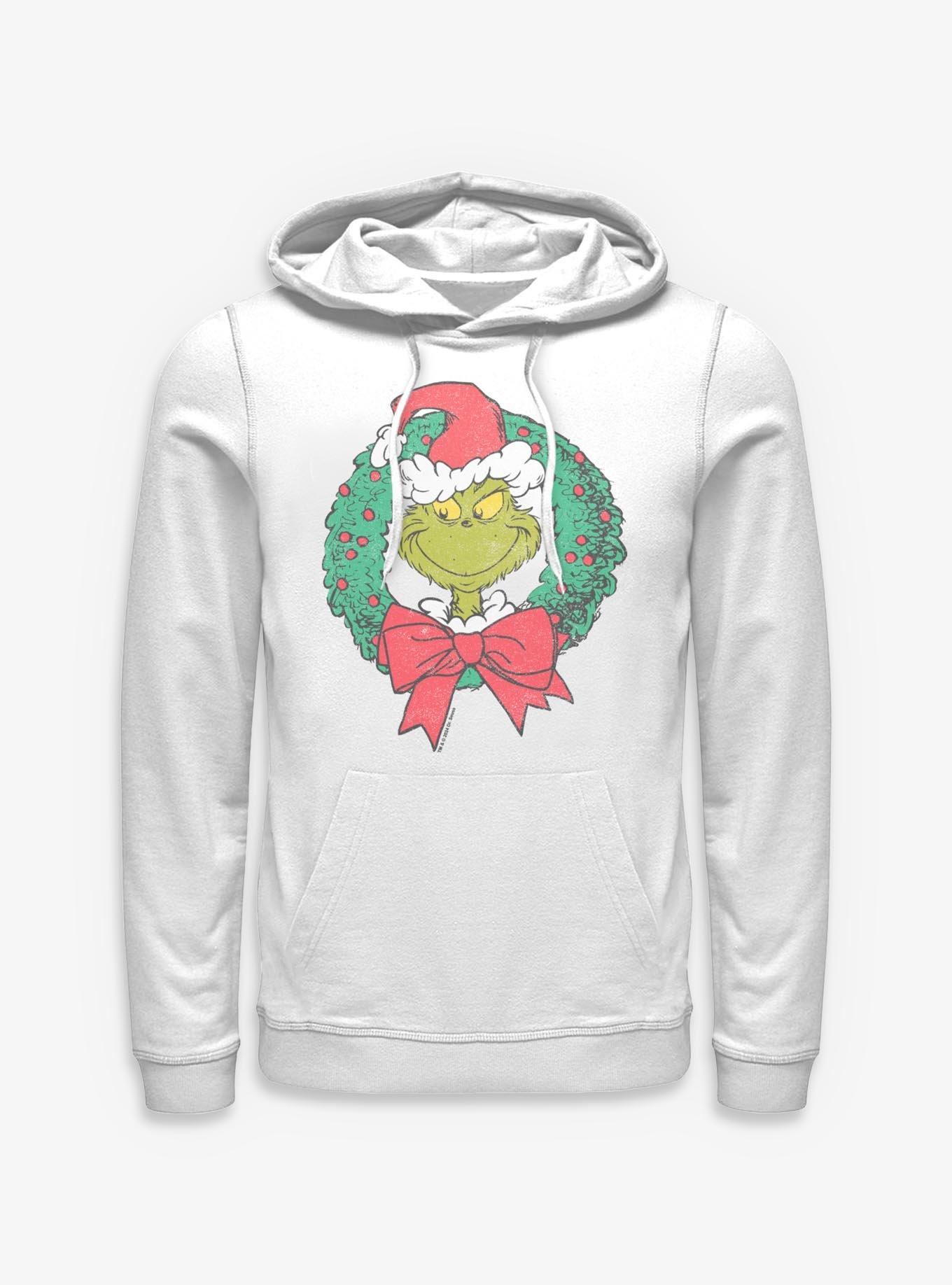 Dr. Seuss How The Grinch Stole Christmas Grinch Wreath Hoodie, , hi-res