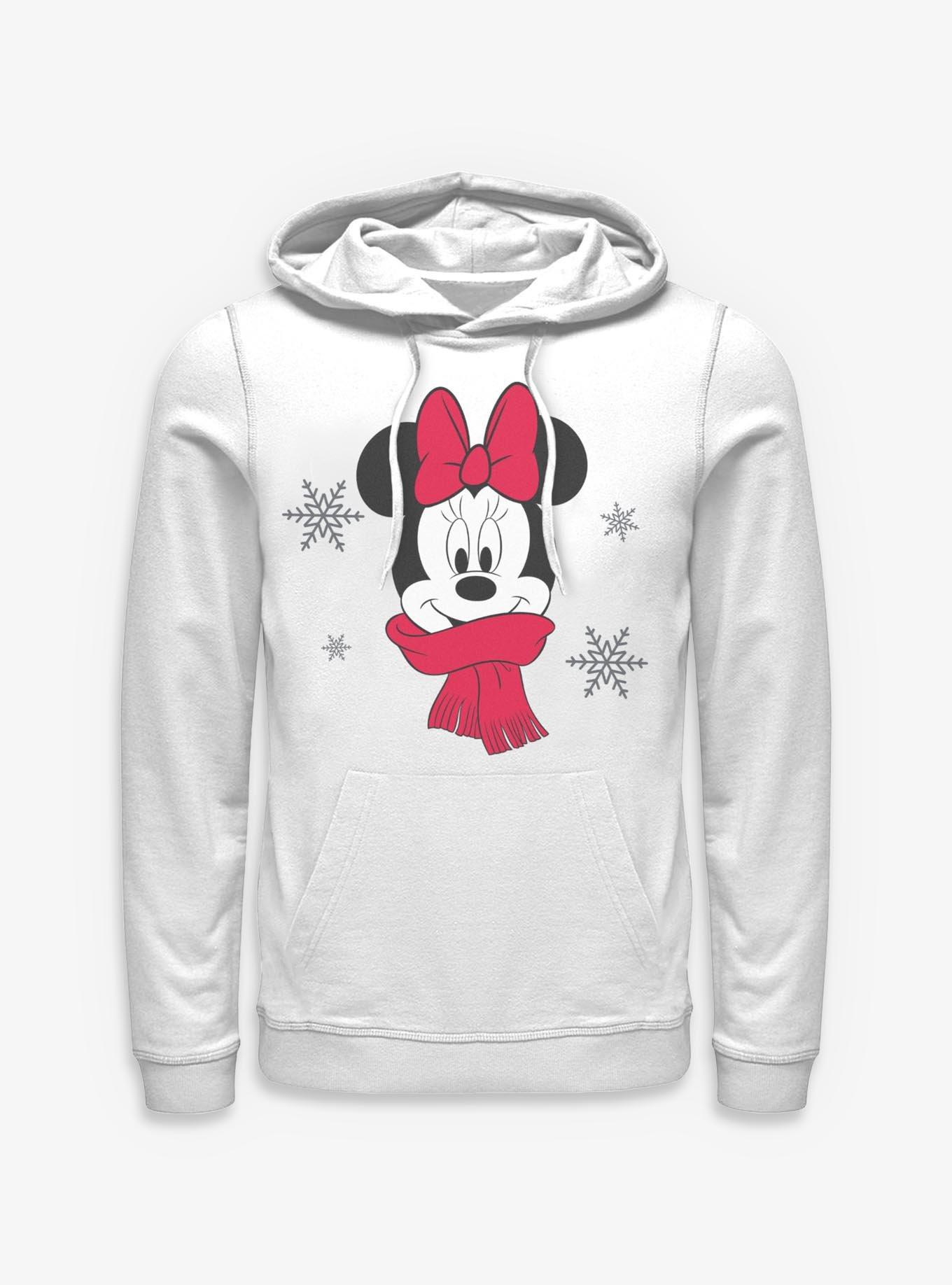 Disney Minnie Mouse Wrapped In A Scarf Christmas Hoodie