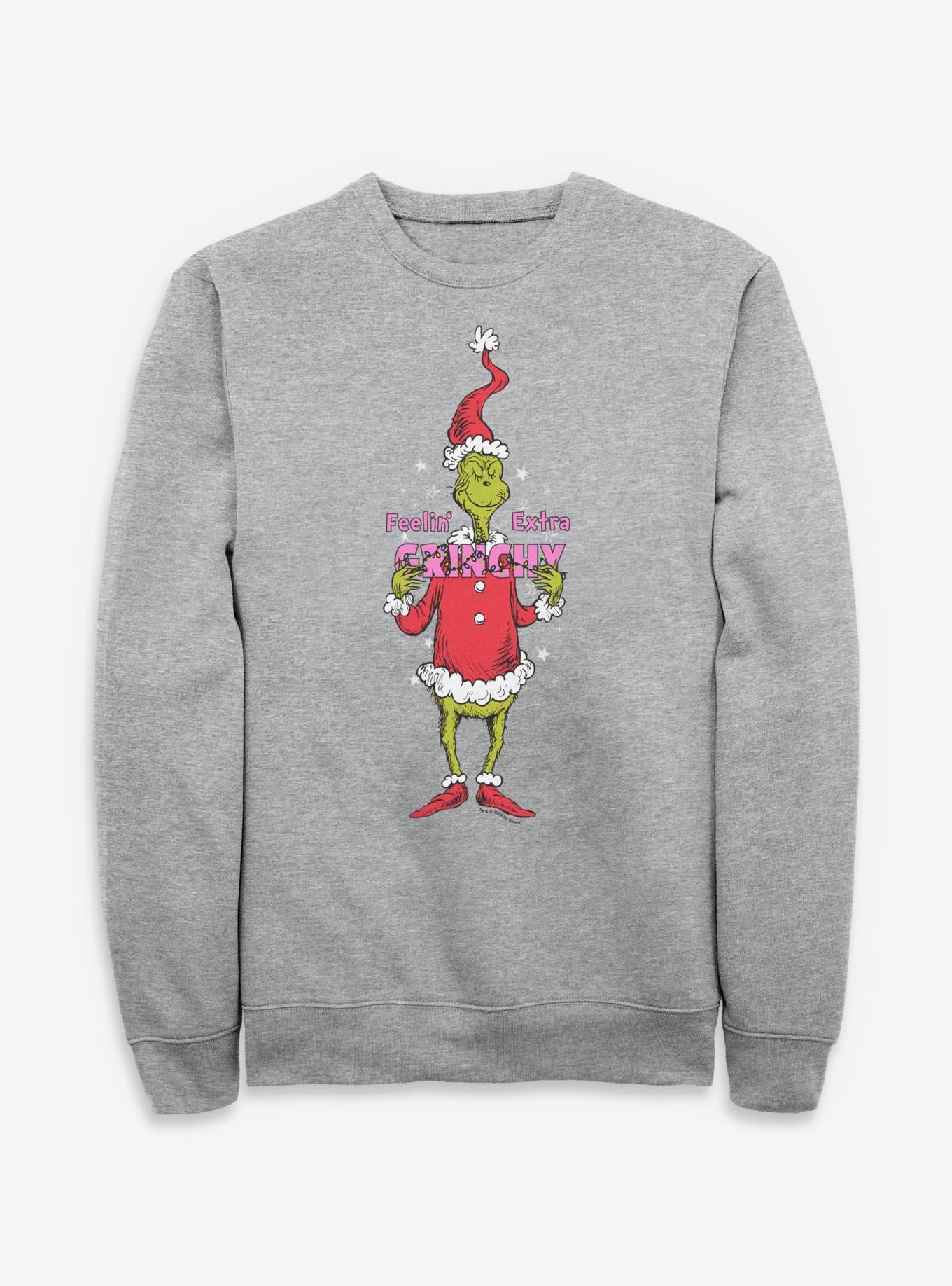 Dr. Seuss How The Grinch Stole Christmas Feelin Extra Grinchy Sweatshirt, , hi-res