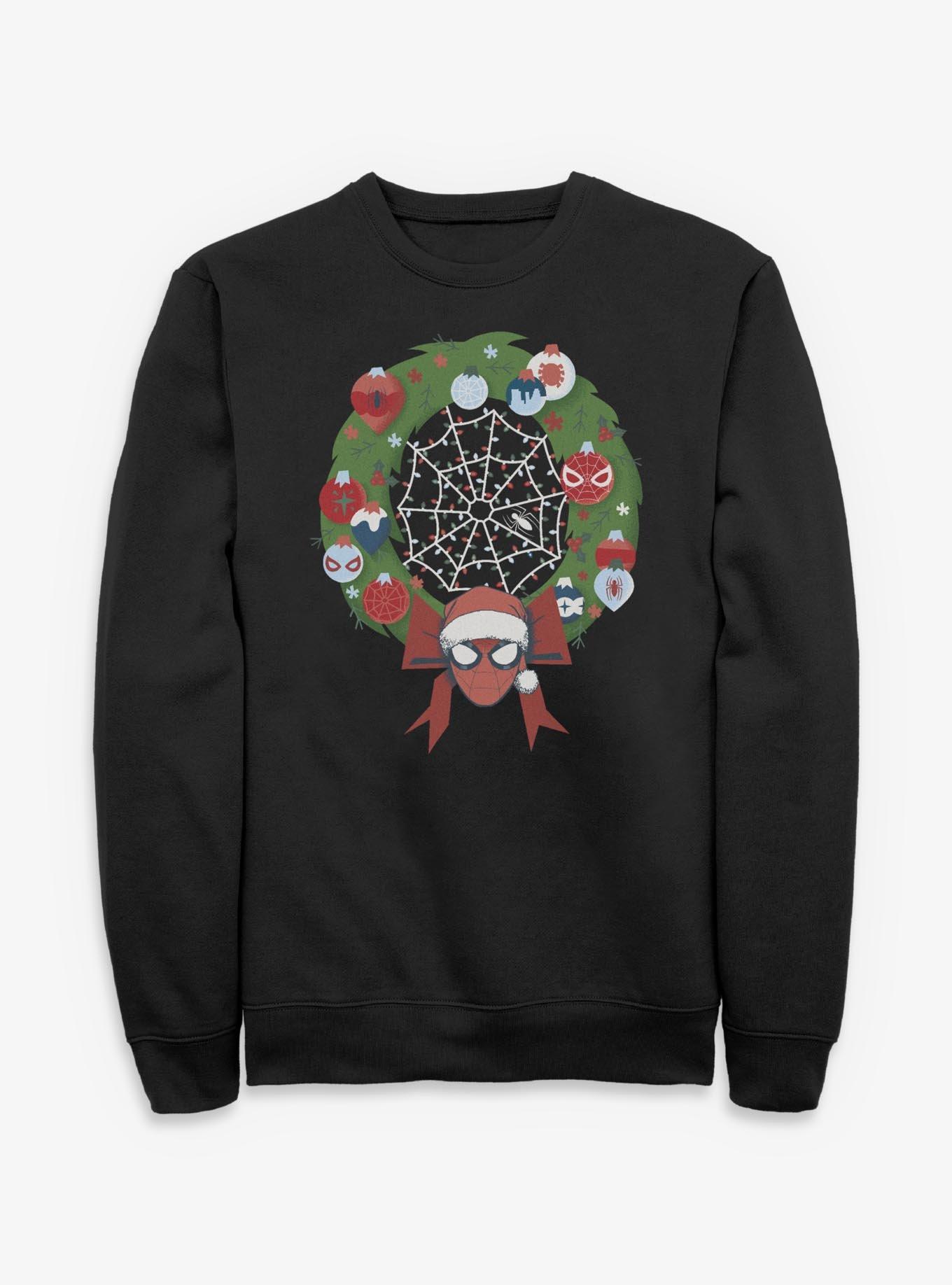 Marvel Spiderman Christmas Wreath Sweatshirt