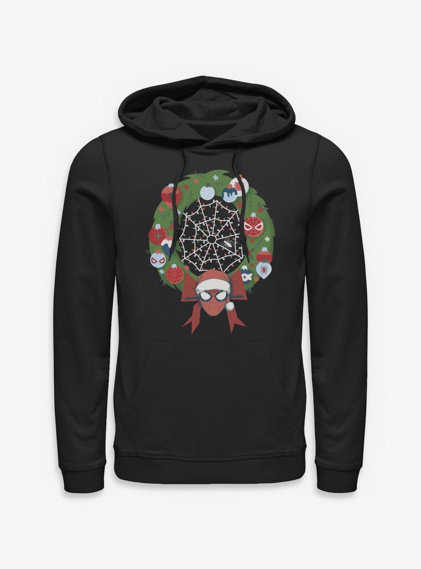 Marvel Spiderman Christmas Wreath Hoodie