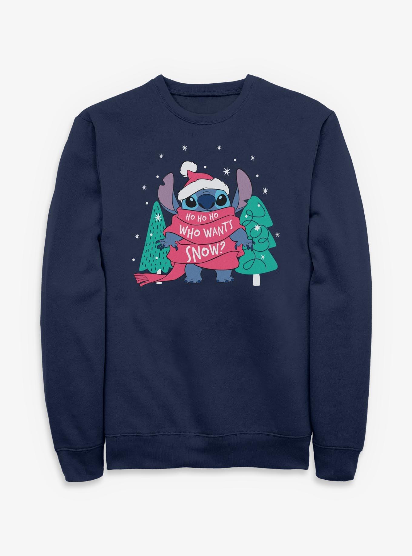 Disney Lilo & Stitch Ho Ho Ho Who Wants Snow Sweatshirt, , hi-res