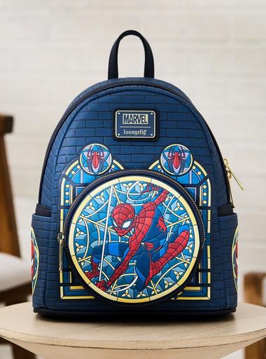Loungefly Marvel Spider-Man Stained Glass Portrait Mini  display picture 2