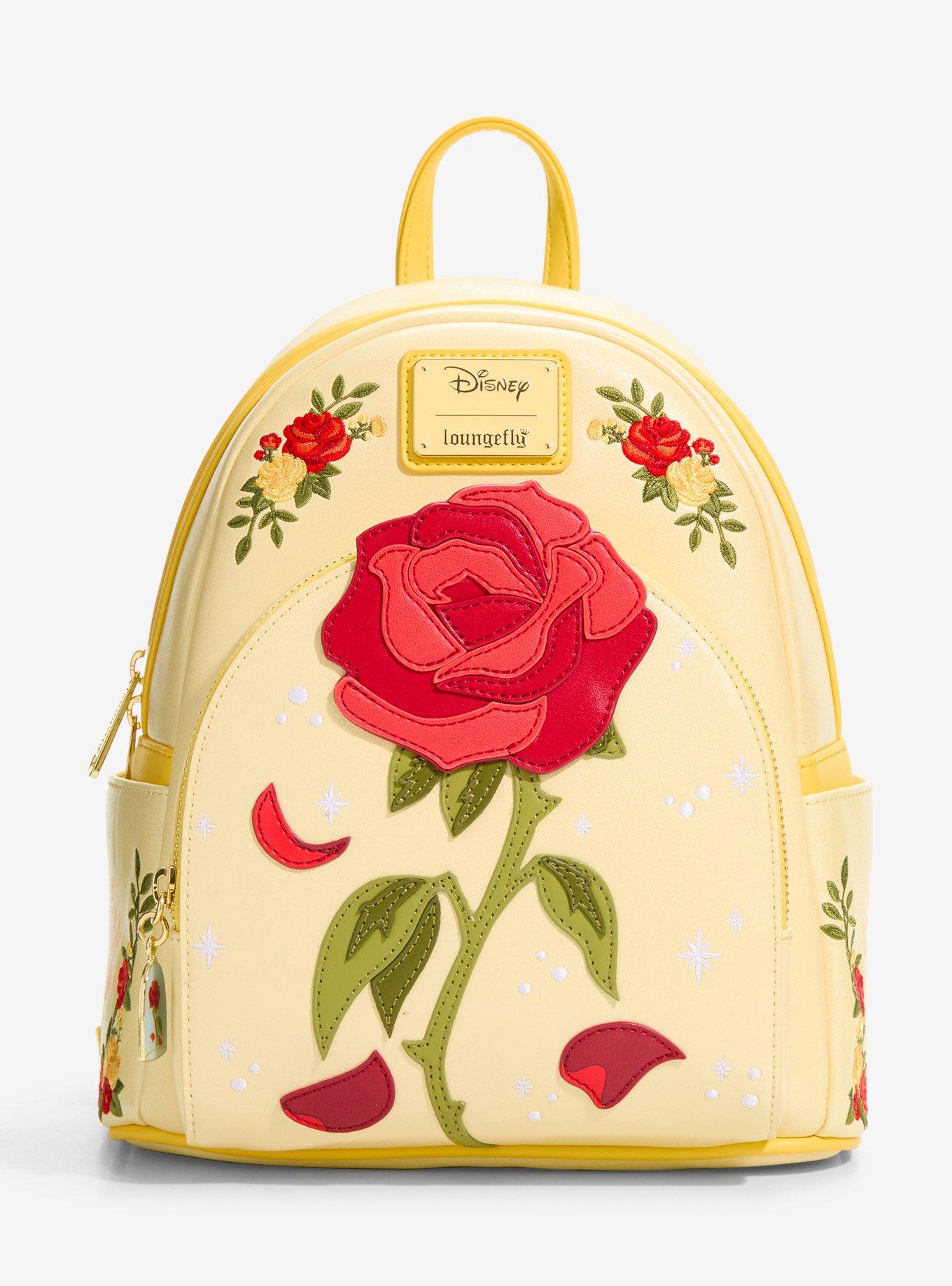 Loungefly Disney Beauty and The Beast Enchanted Rose Shimmer Mini Backpack - BoxLunch Exclusive, , hi-res