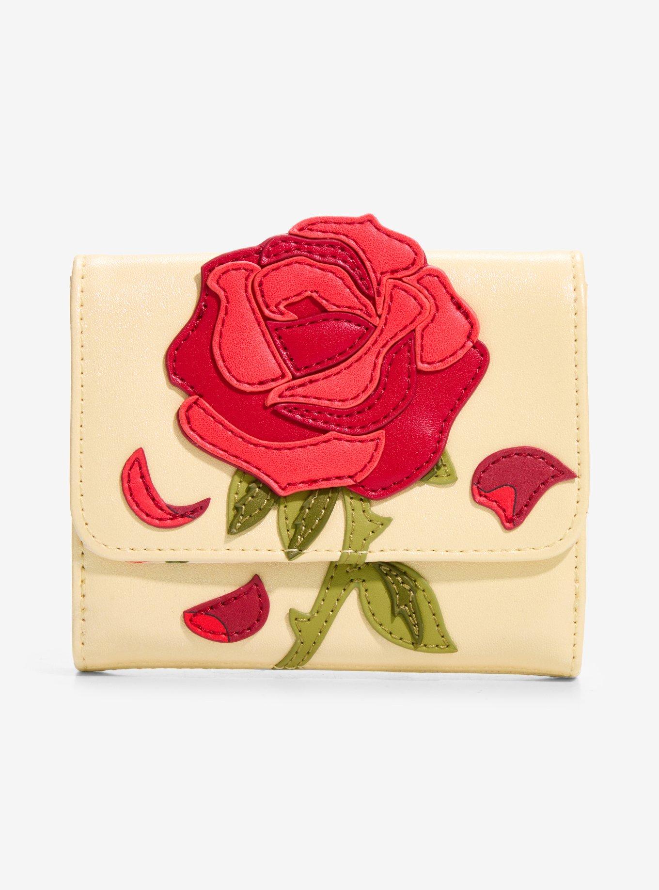 Loungefly Disney Beauty and The Beast Enchanted Rose Shimmer Wallet - BoxLunch Exclusive, , hi-res