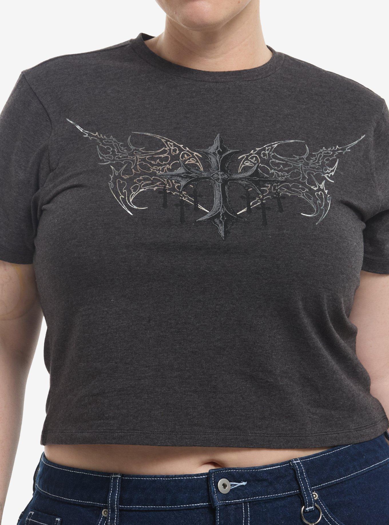 Social Collision Cyber Sigil Winged Cross Girls Baby T-Shirt Plus Size, , hi-res