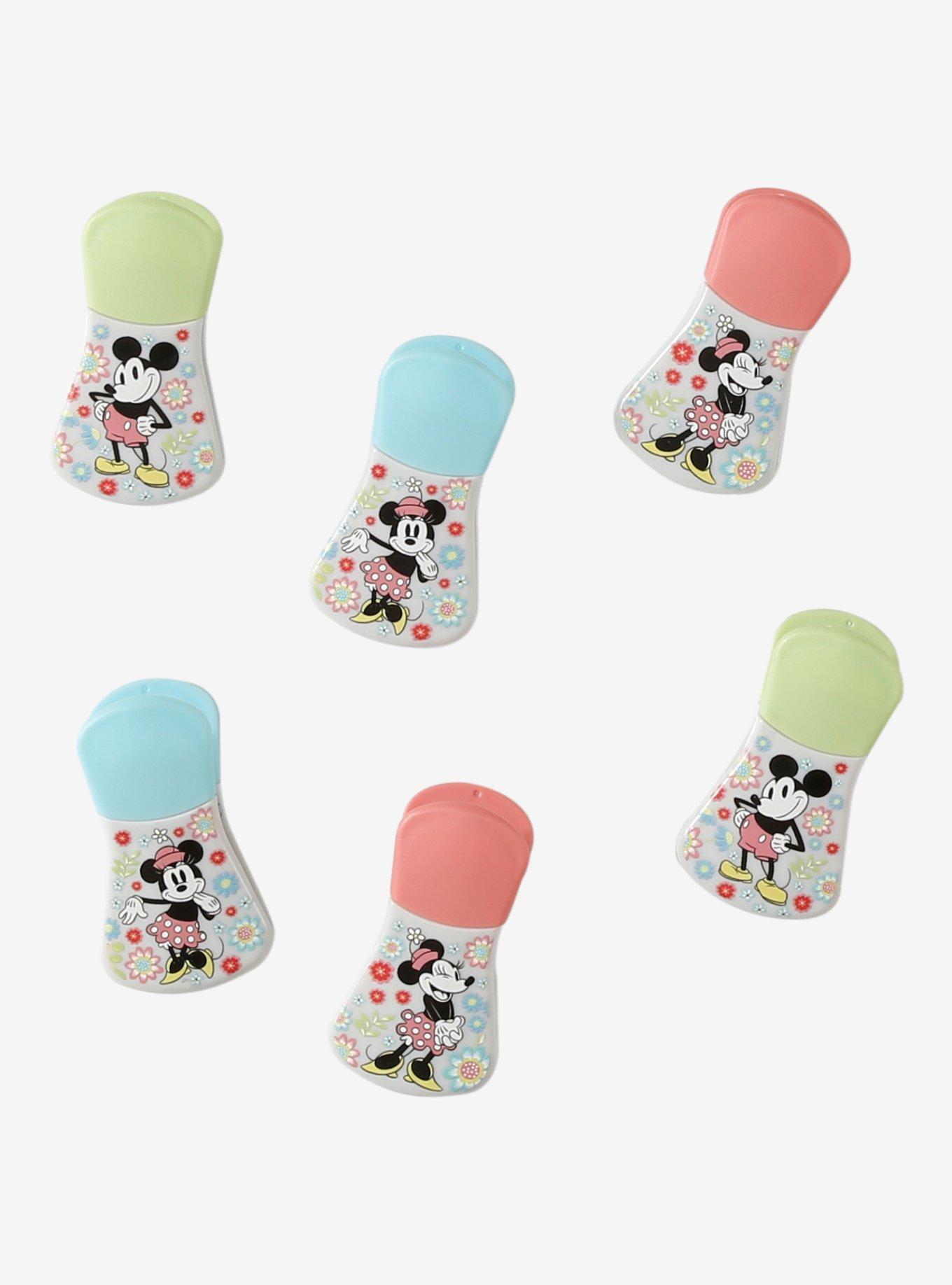 Disney Mickey Mouse & Minnie Mouse Floral Magnetic Bag Clip Set, , hi-res