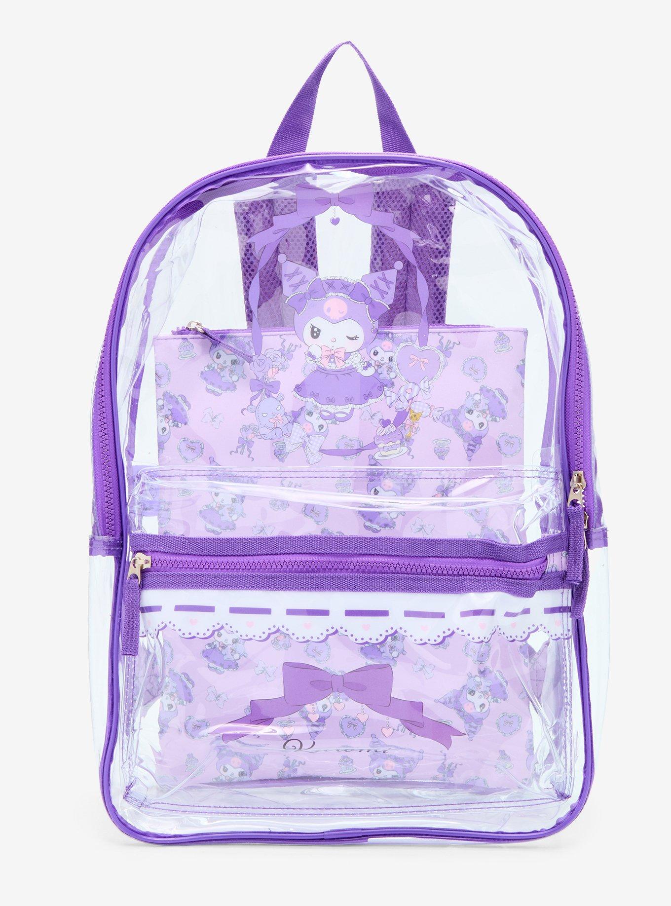 Kuromi Lolita Ribbon Clear Backpack, , hi-res