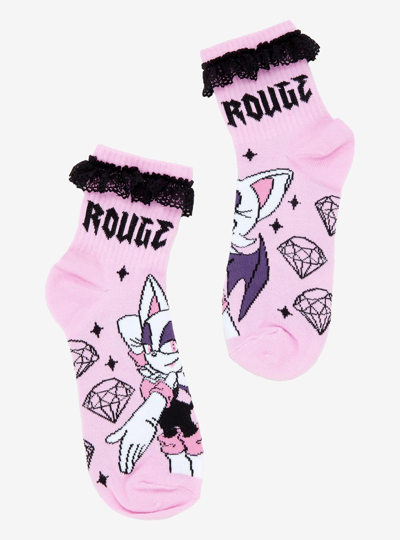 Sonic The Hedgehog Rouge Ruffle Ankle Socks, , hi-res
