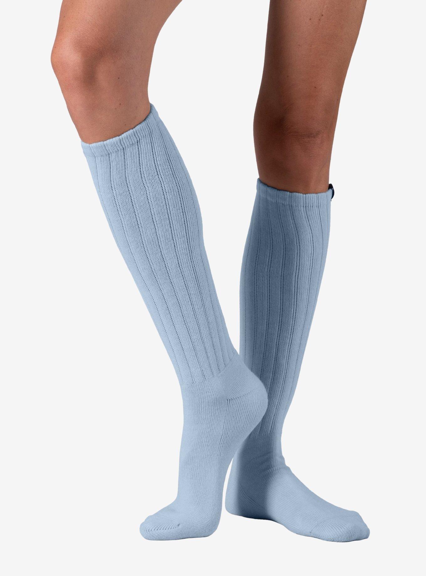 LECHERY Powder Blue Scrunch Slouchy Socks, , hi-res