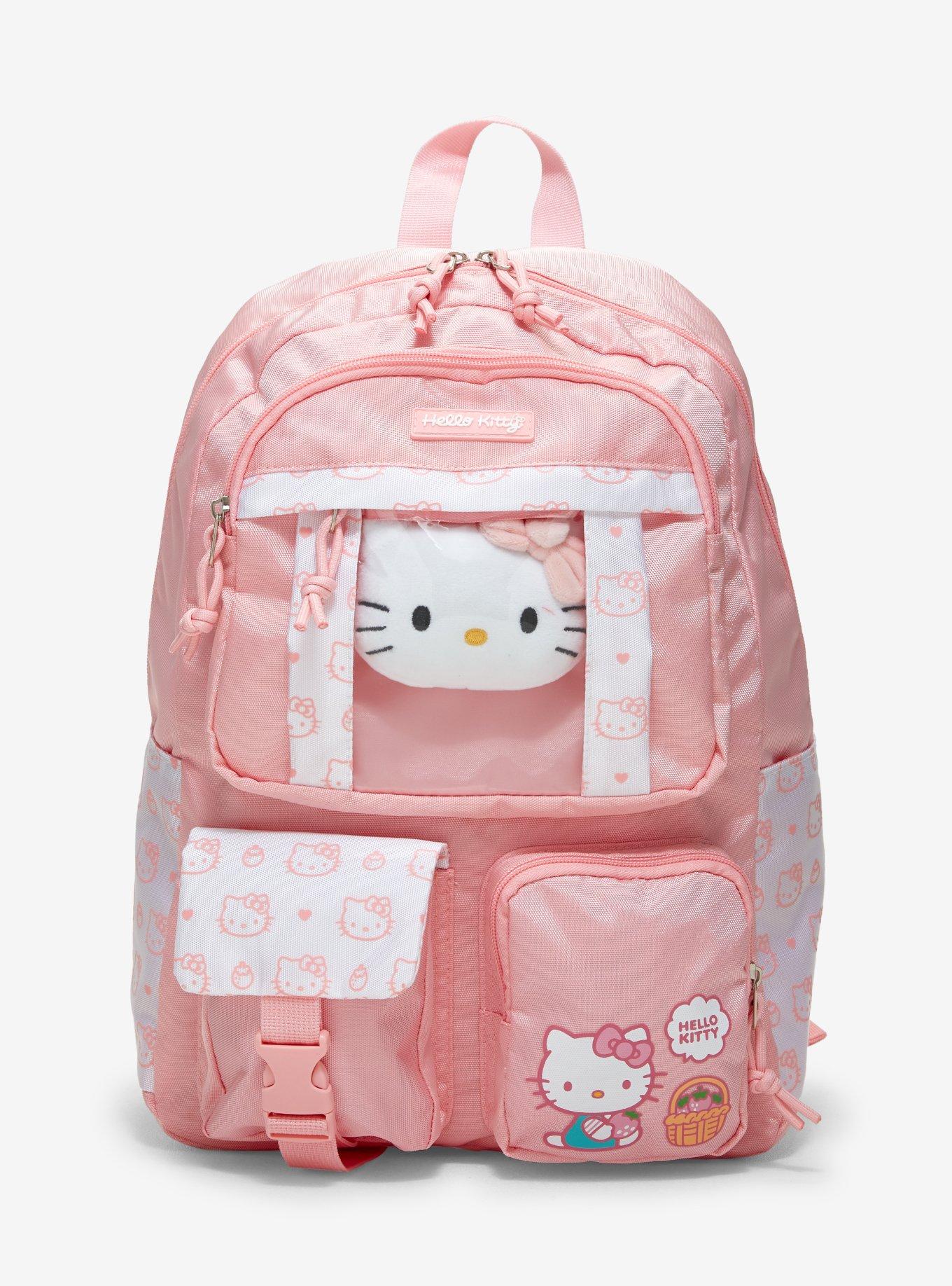 Hello Kitty Multi Pocket Plush Backpack, , hi-res