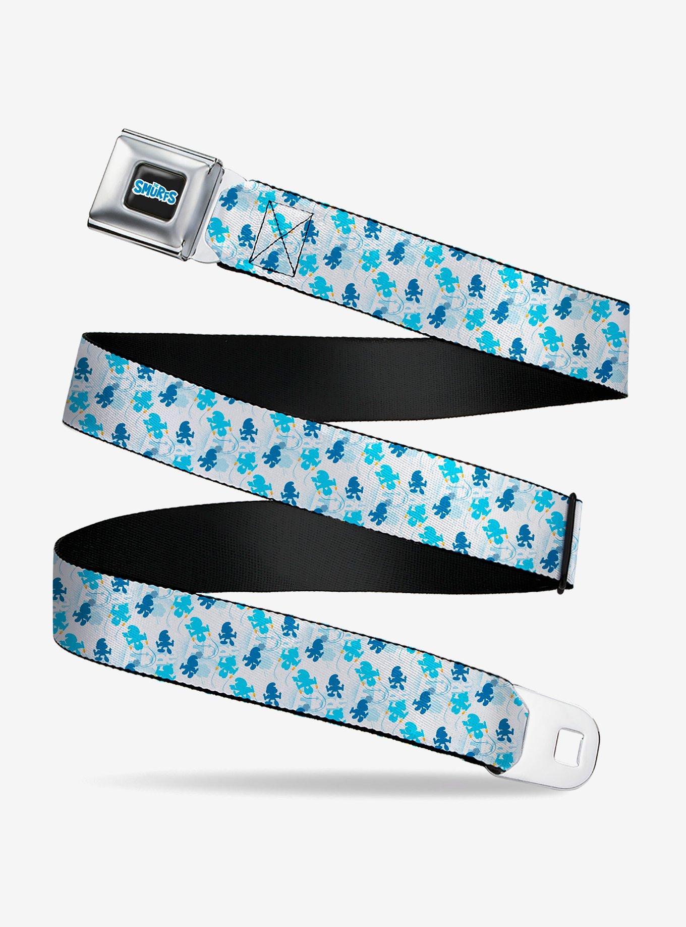 The Smurfs Blast Off Free Silhouette Pose Seatbelt Buckle Belt
