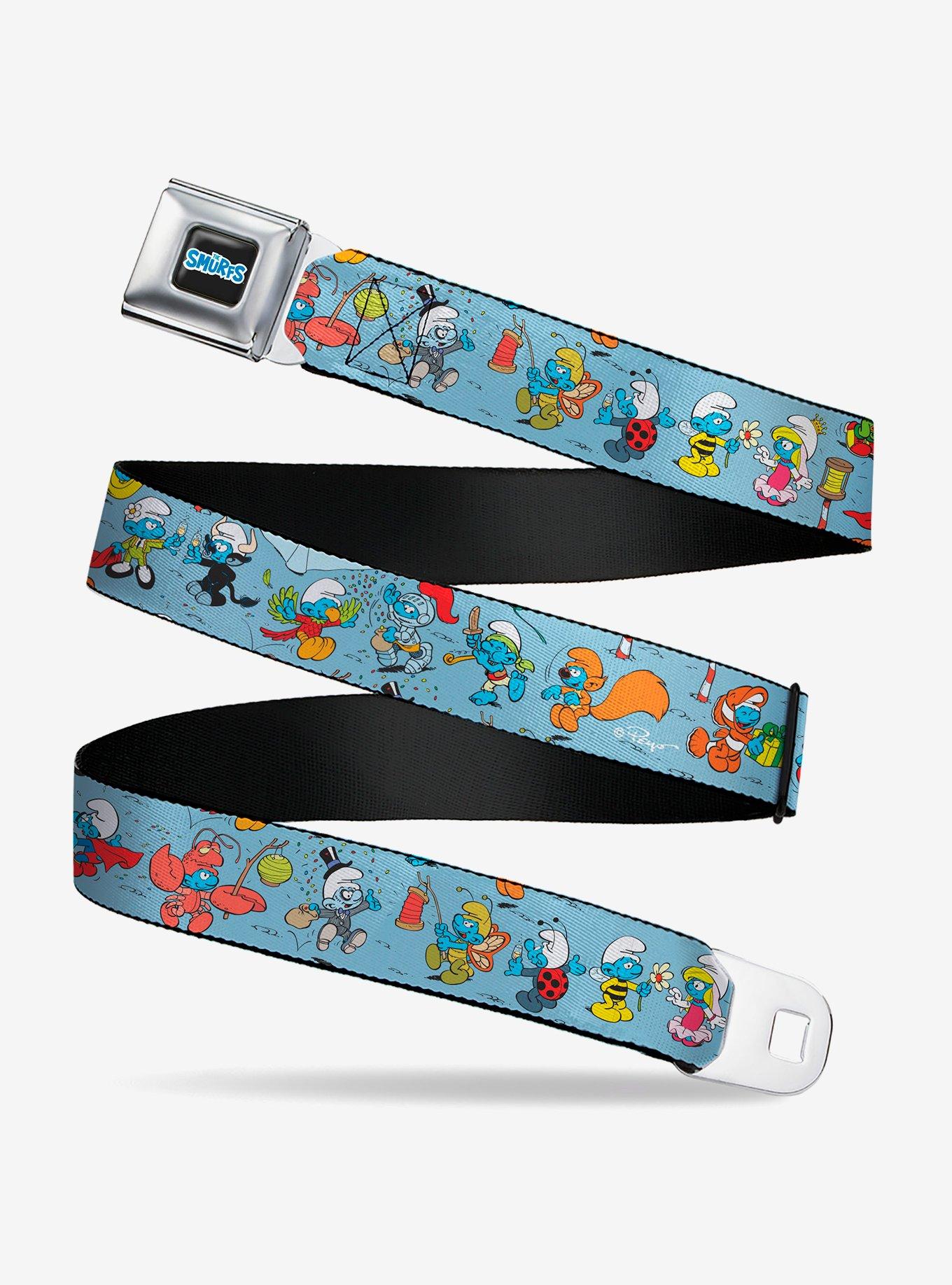 The Smurfs Halloween Dress Up Cosplay Poses Blue Seatbelt Buckle Belt, , hi-res
