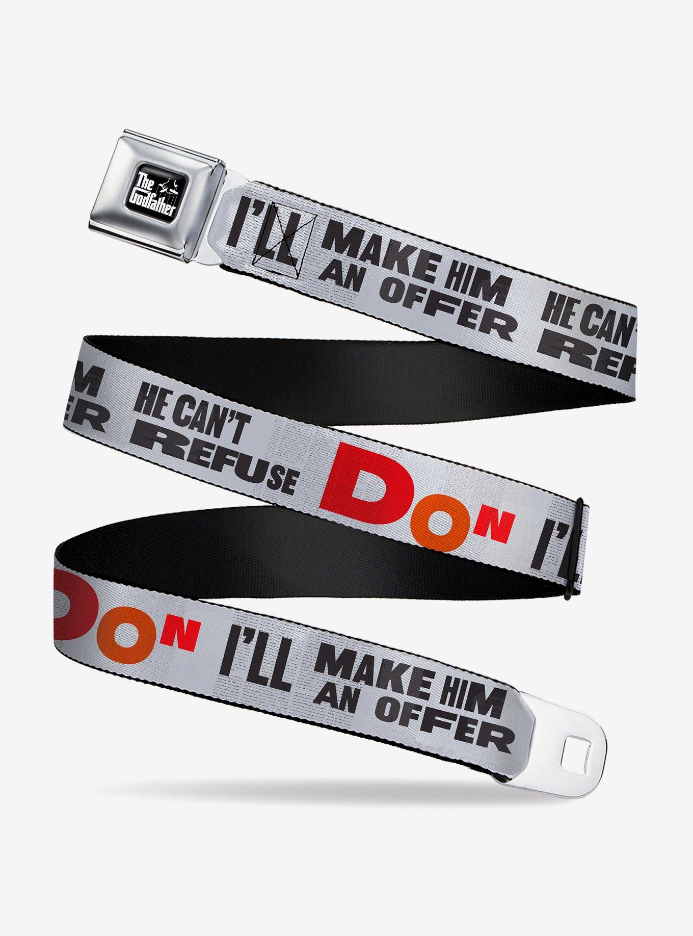 The Godfather I'll Make Him An Offer He Can't Refuse Seatbelt Buckle Belt