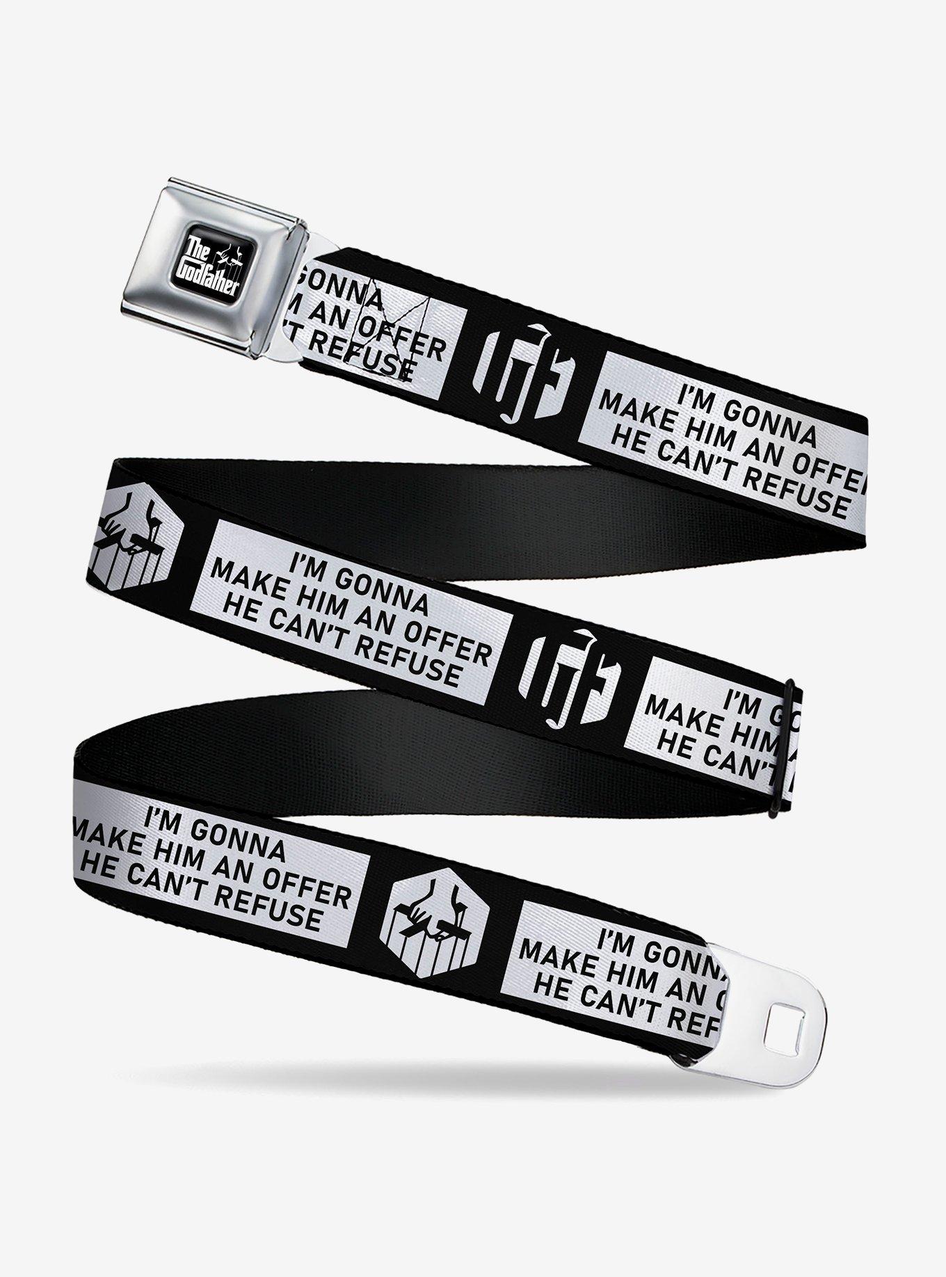 The Godfather I'm Gonna Make Him An Offer He Can't Refuse Seatbelt Buckle Belt, , hi-res